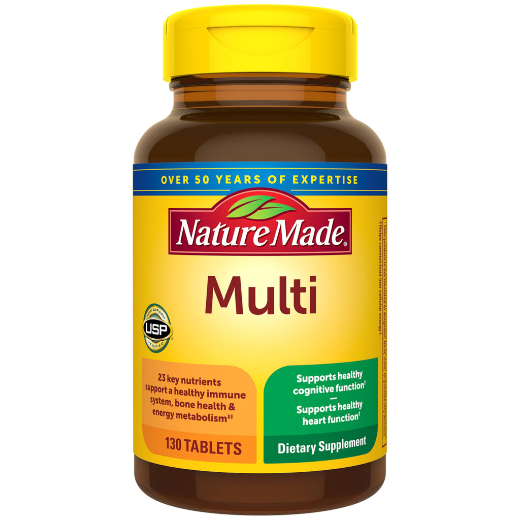 Adult Multivitamin Tablets with Iron Daily Support 130 Count