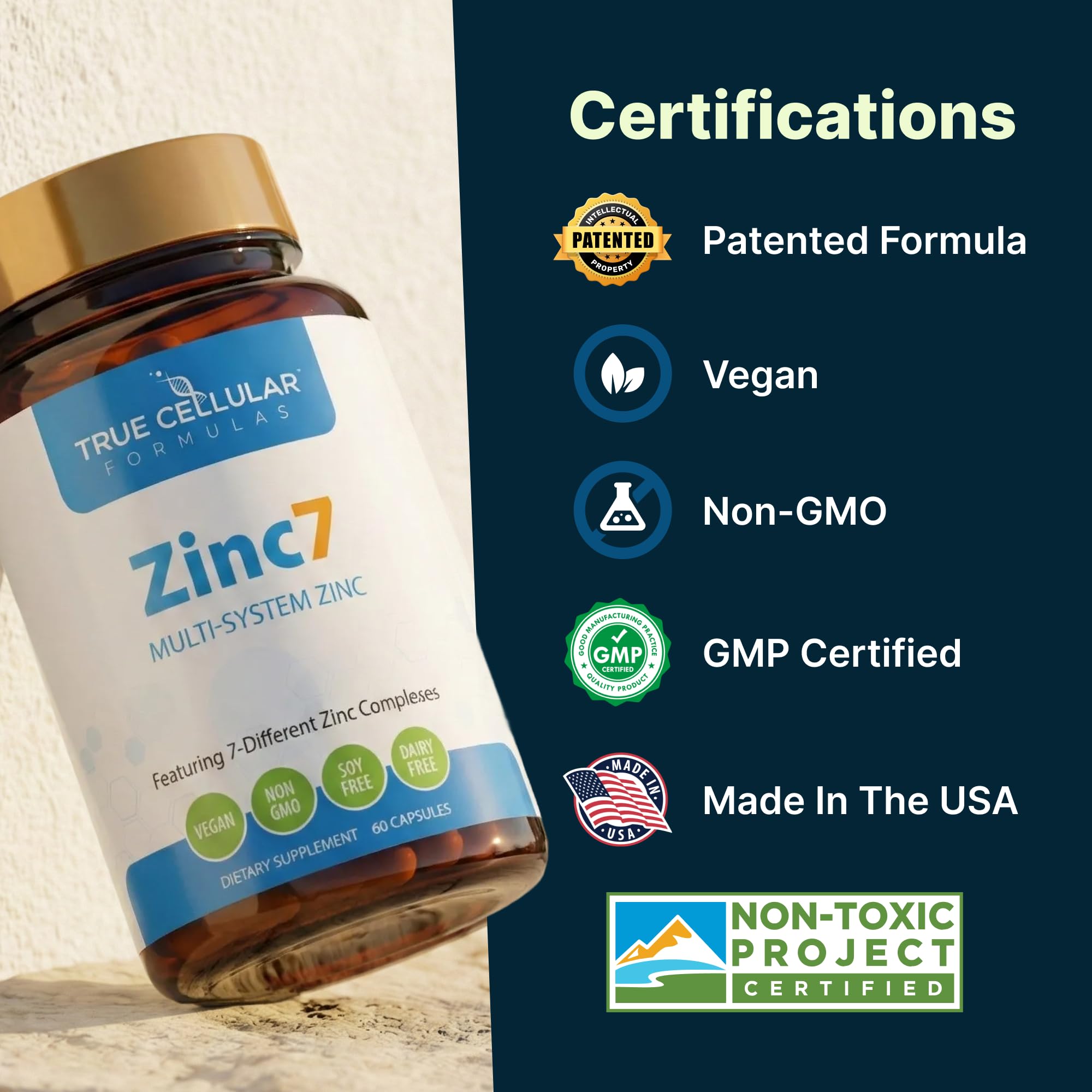 Zinc Complex 50mg Capsules for Immune, Sleep & Metabolism Support 60 Ct
