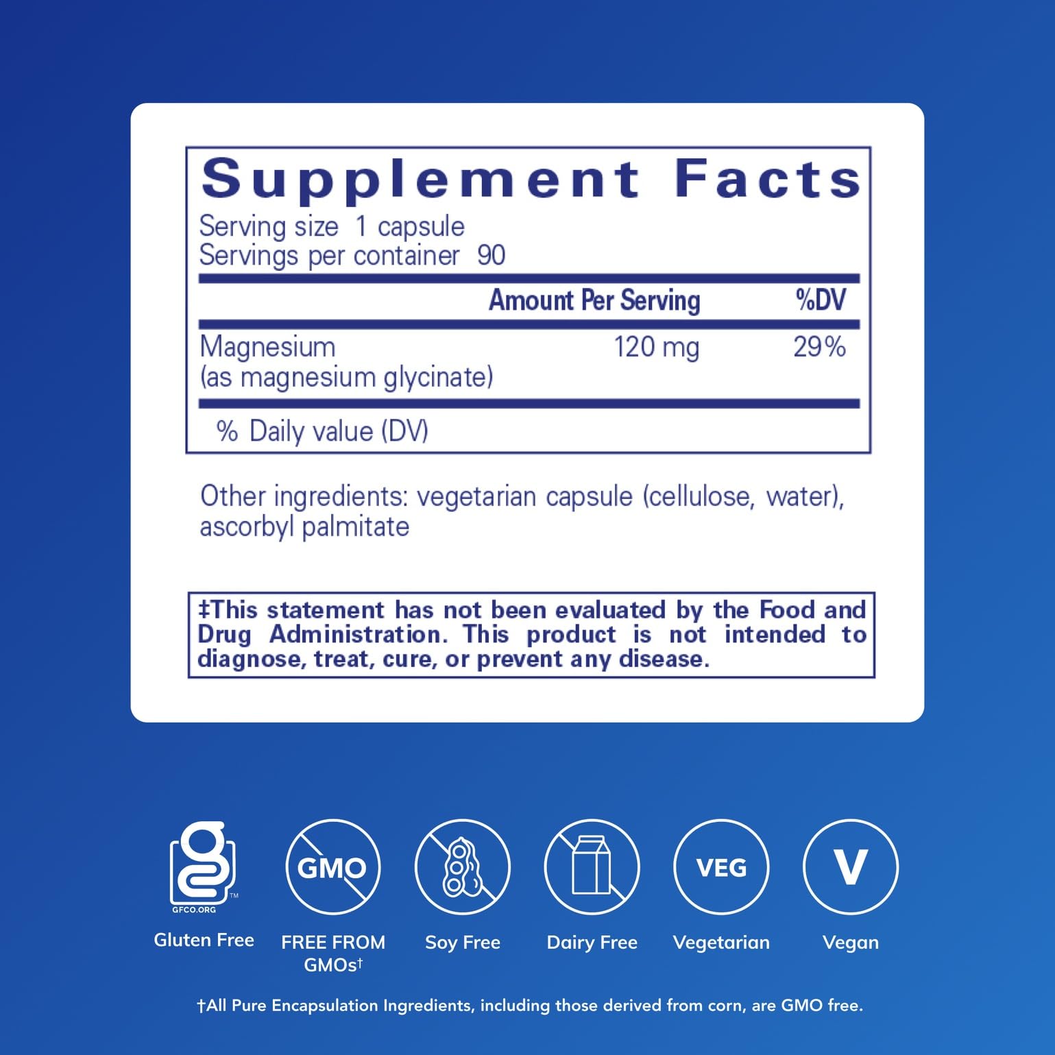 Magnesium Glycinate Supplement – Sleep & Stress Support, 90 Caps
