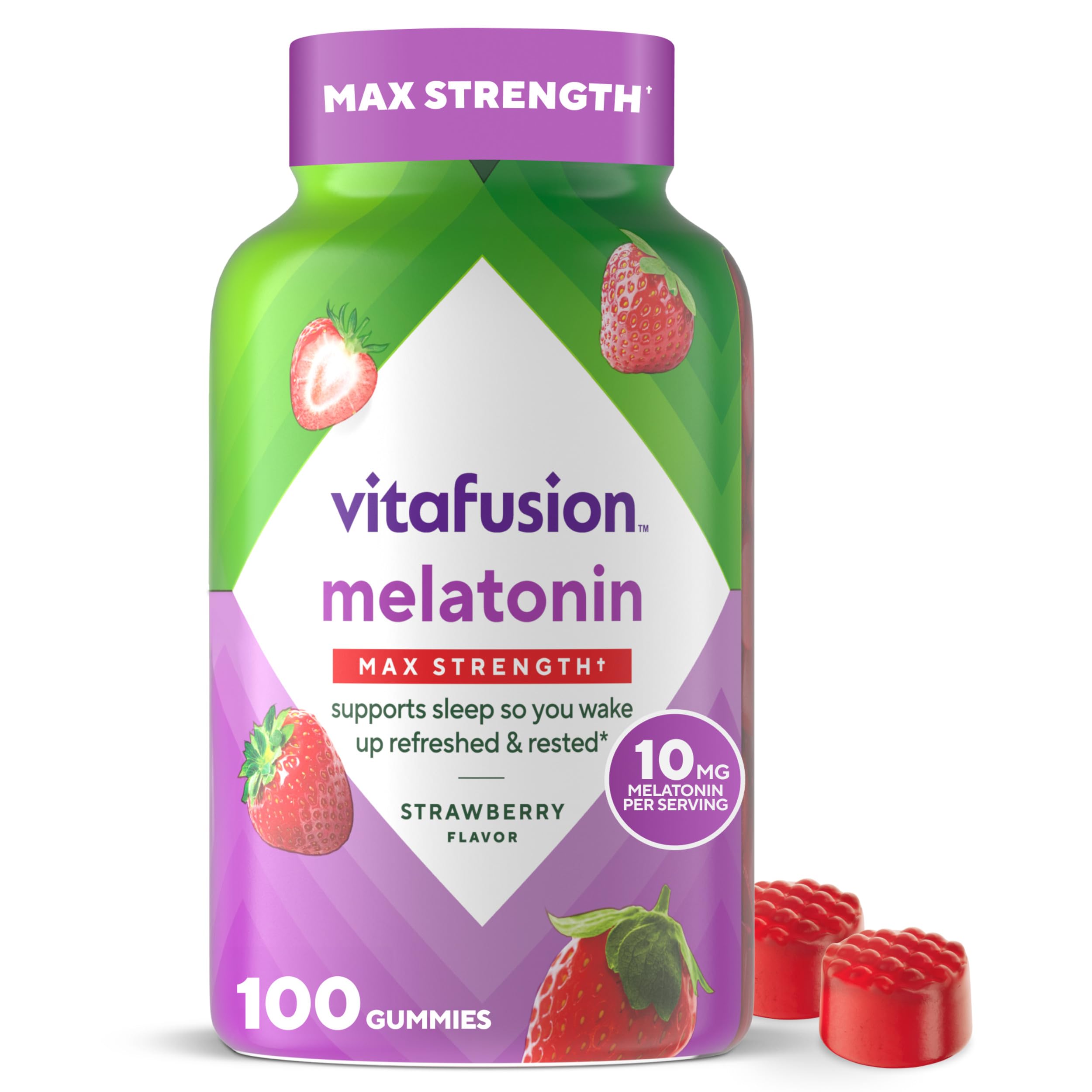 Melatonin Gummies 10mg Max Strength – Sleep Support, 100 Count