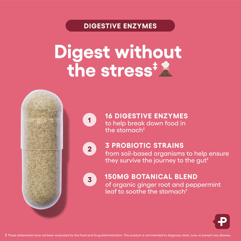Digestive Enzymes with Probiotics – Bloating Relief, 60 Capsules