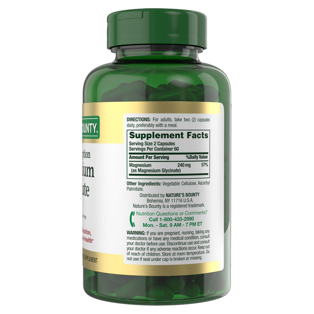 Magnesium Glycinate 240mg – Muscle & Sleep Support, 120 Capsules