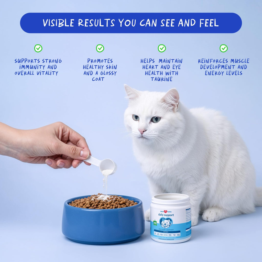 Daily Multivitamin Powder for Cats – L-Lysine, Taurine & Fish Oil 4oz