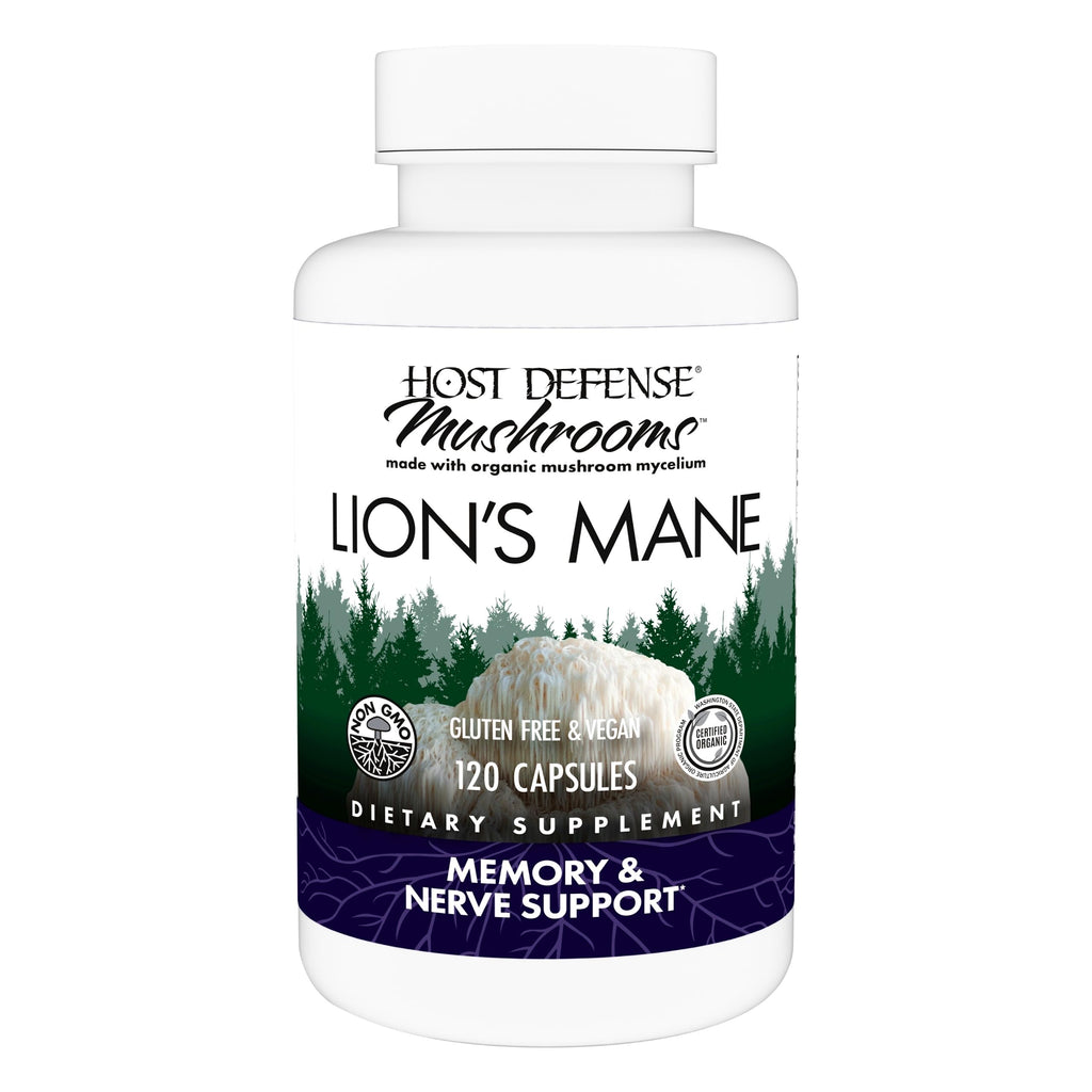 Lion’s Mane Mushroom Capsules for Brain, Focus & Memory Support 120 Ct