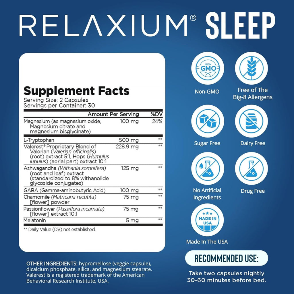 Melatonin Sleep Aid with Magnesium & Ashwagandha for Deep Rest Capsules