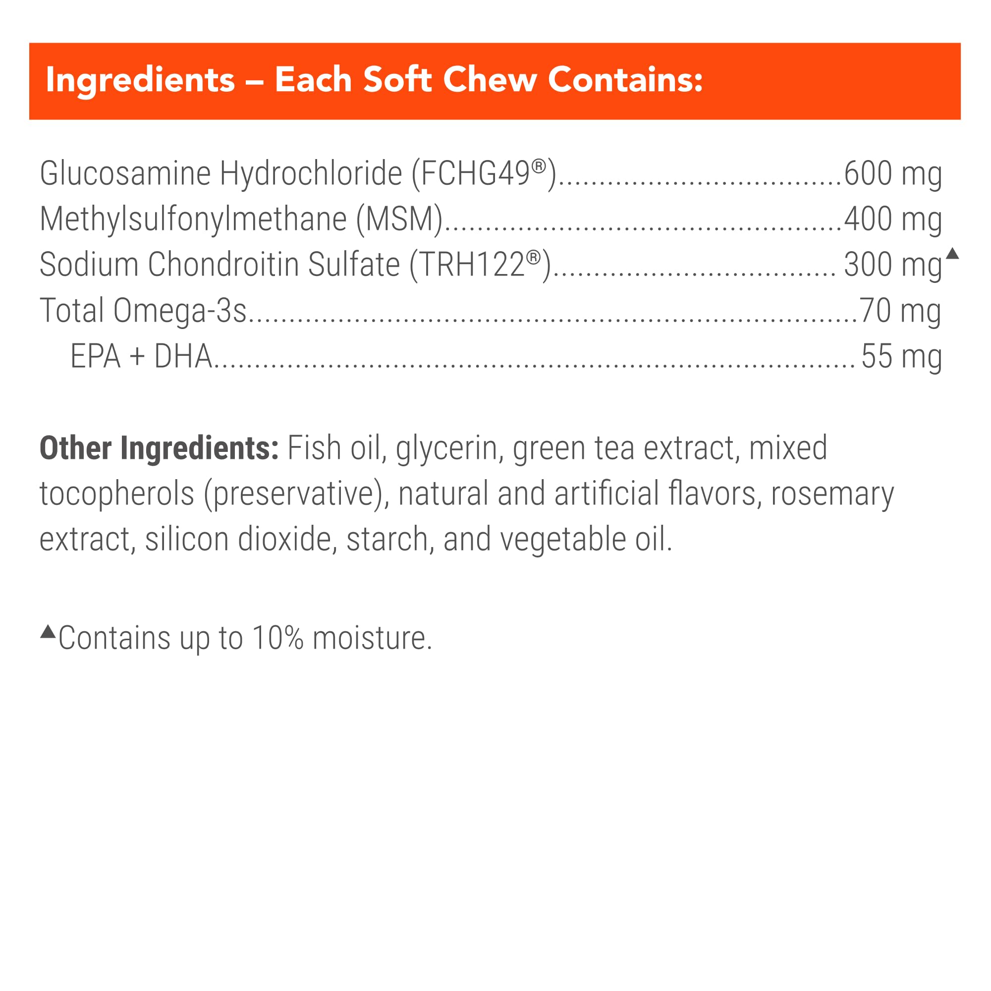 Joint Soft Chews for Dogs – Glucosamine, Chondroitin & MSM 120ct