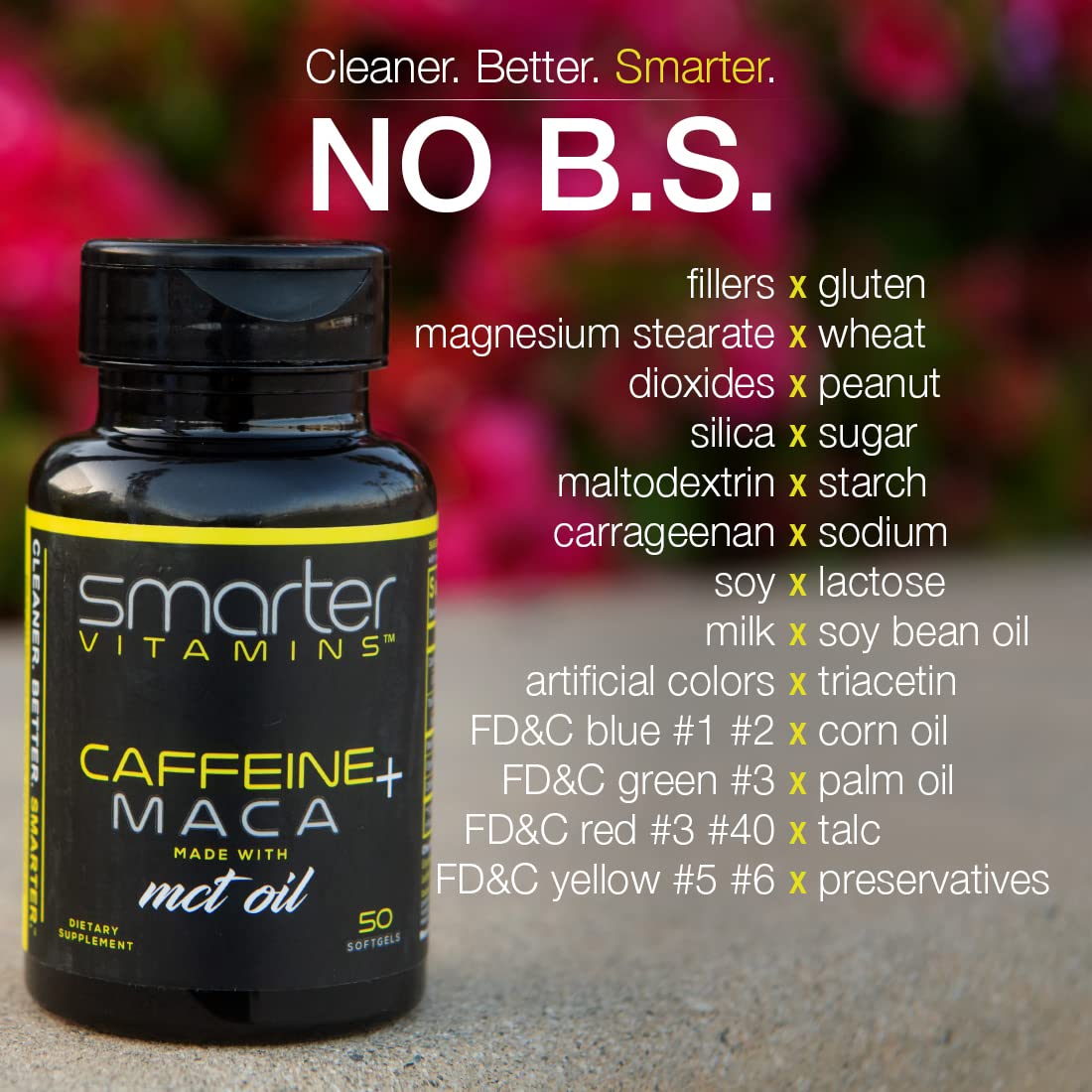 Energy Capsules 200mg Caffeine with MCT Oil & Maca for Focus & Stamina 50 Ct