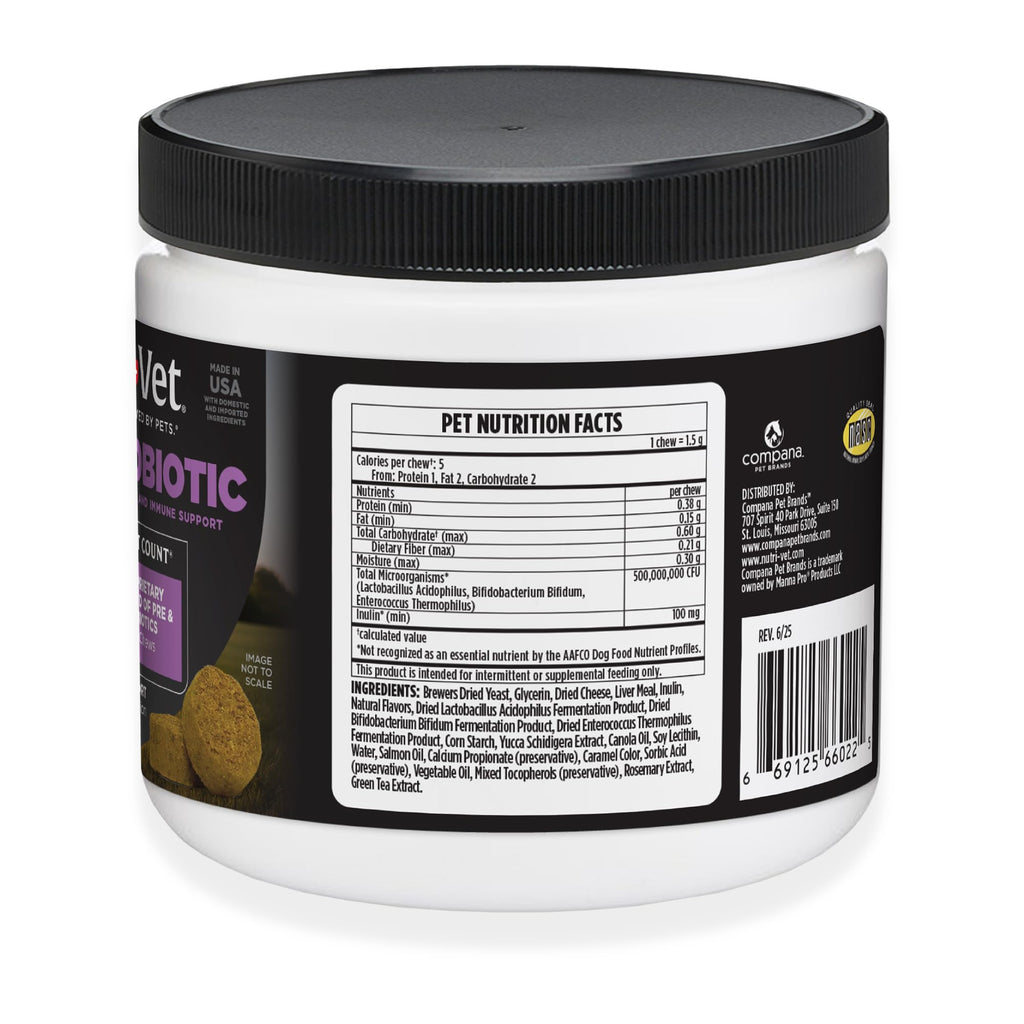 Pre & Probiotic Soft Chews for Dogs – Digestive Support 120ct