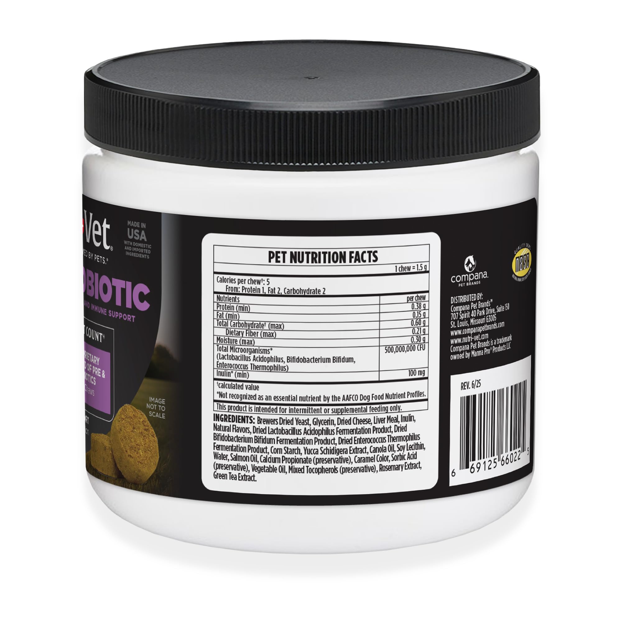 Pre & Probiotic Soft Chews for Dogs – Digestive Support 120ct