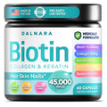 Biotin 45000mcg Hair Growth Collagen Keratin 60 Capsules