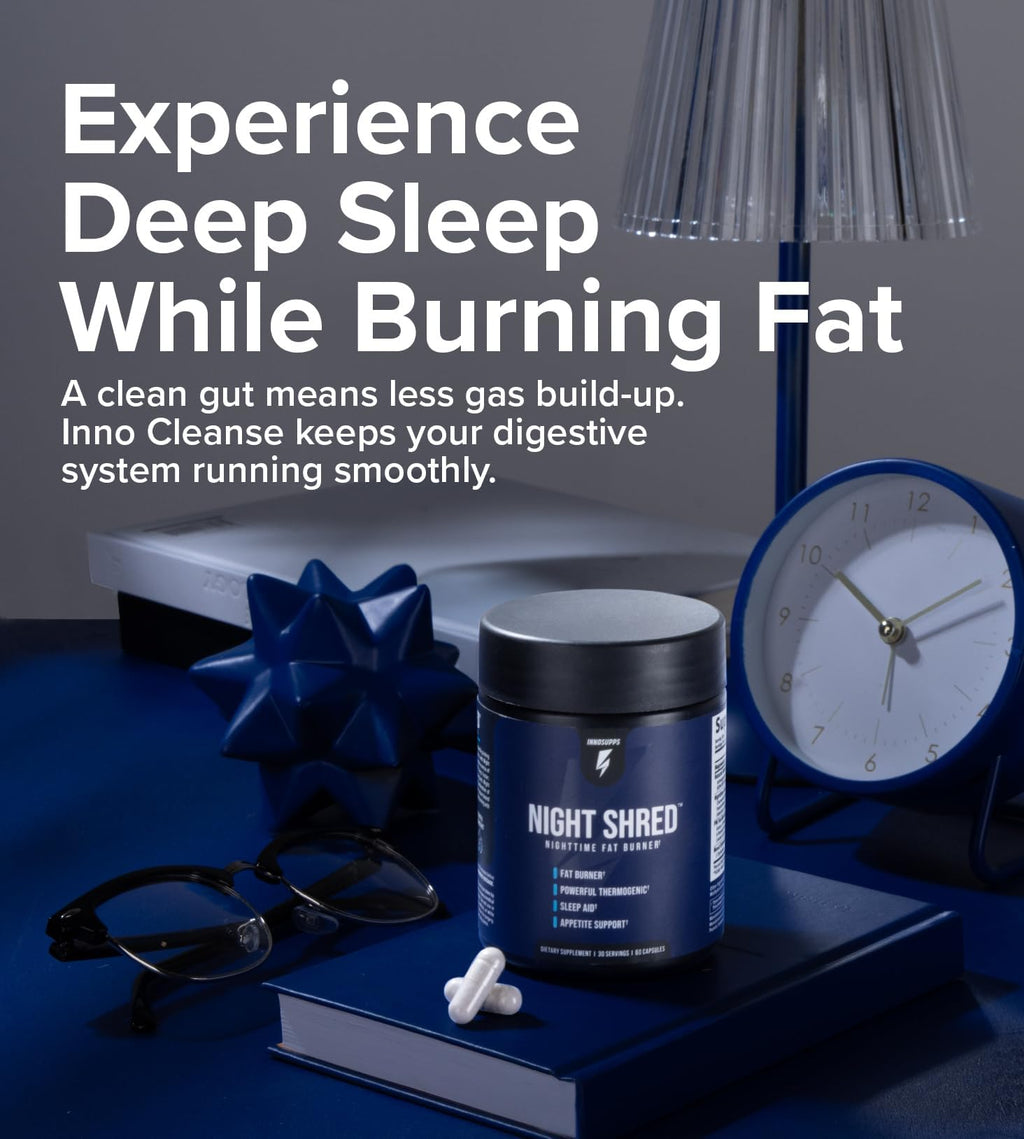 Night Fat Burner & Sleep Support with 5-HTP, Melatonin 60 Caps