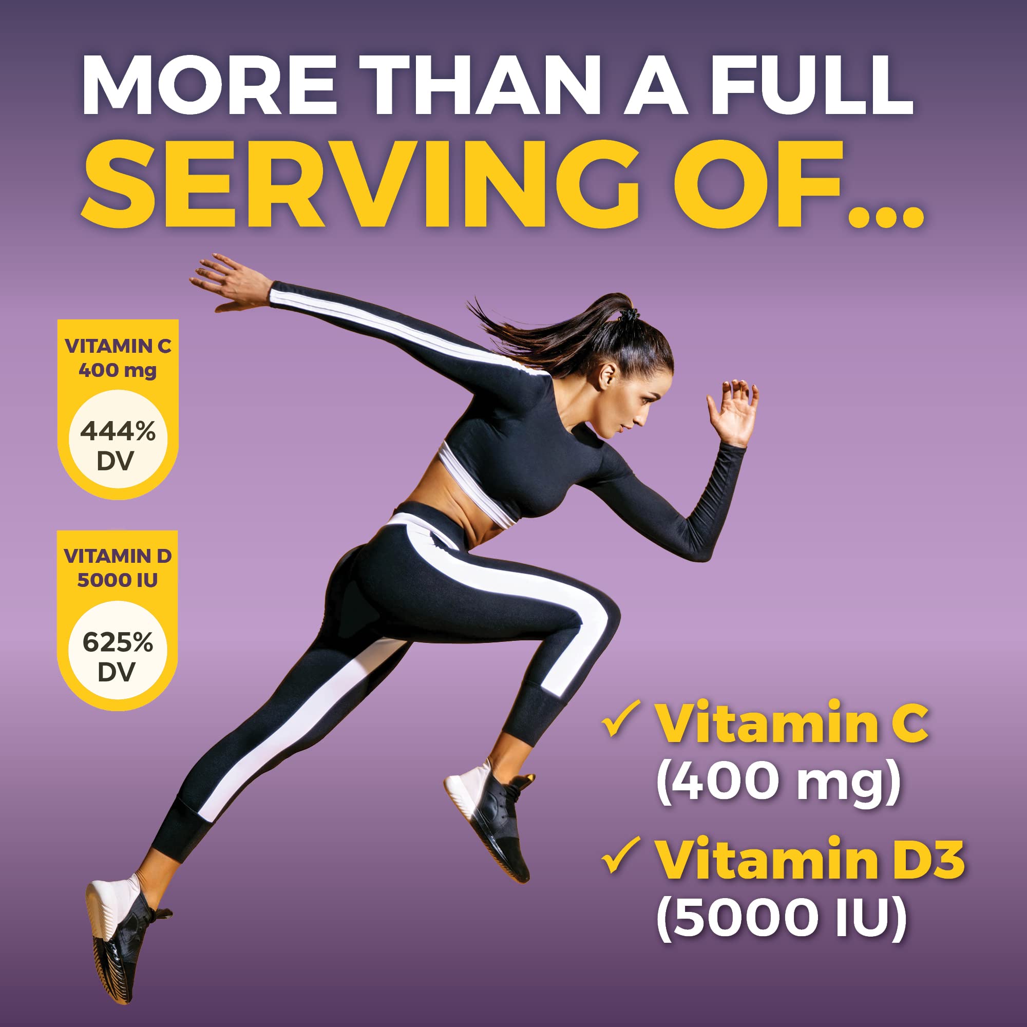 Elderberry Capsules with Vitamin C, Zinc & D3 for Immune Support