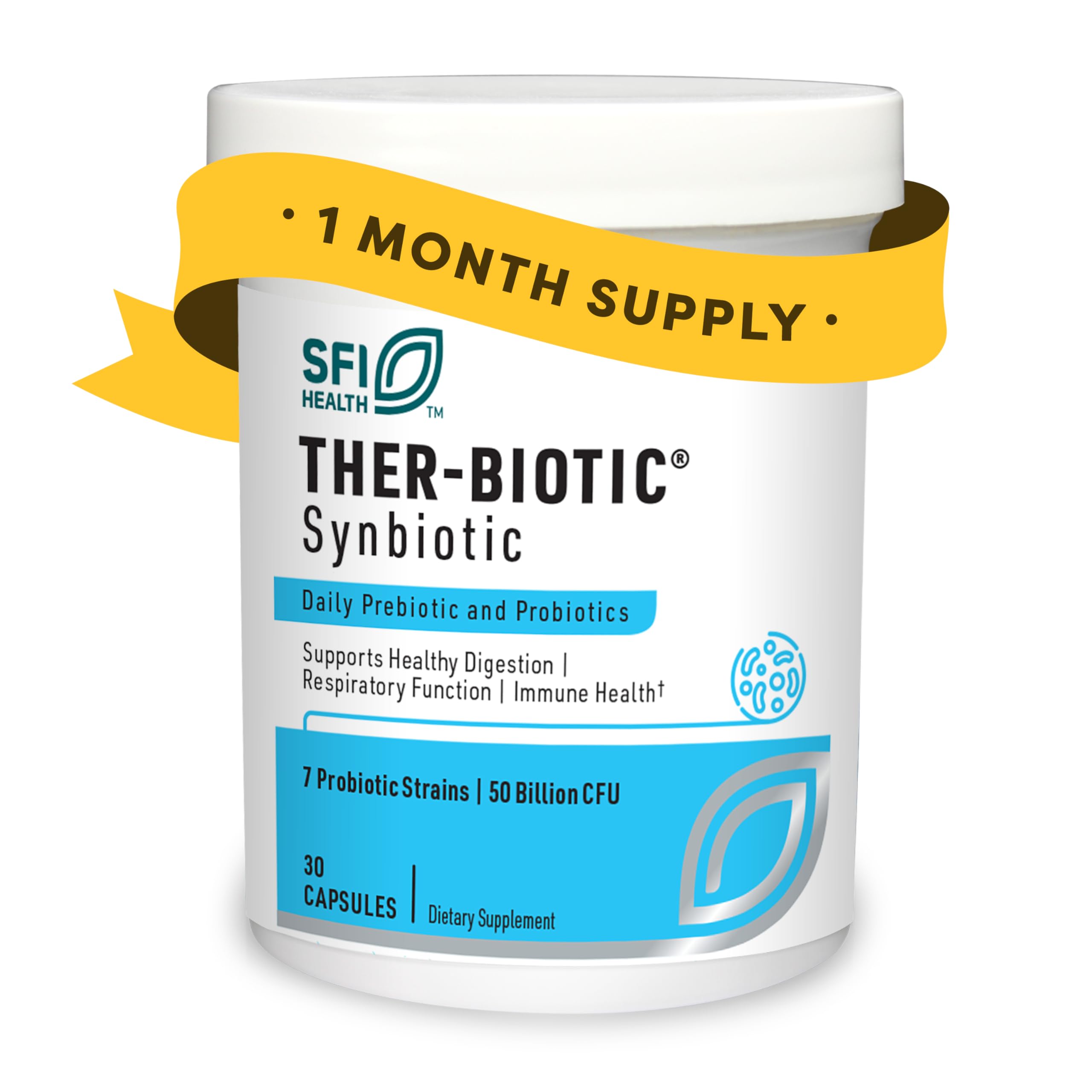 Synbiotic Probiotic 50 Billion CFU with Prebiotics – 30 Capsules