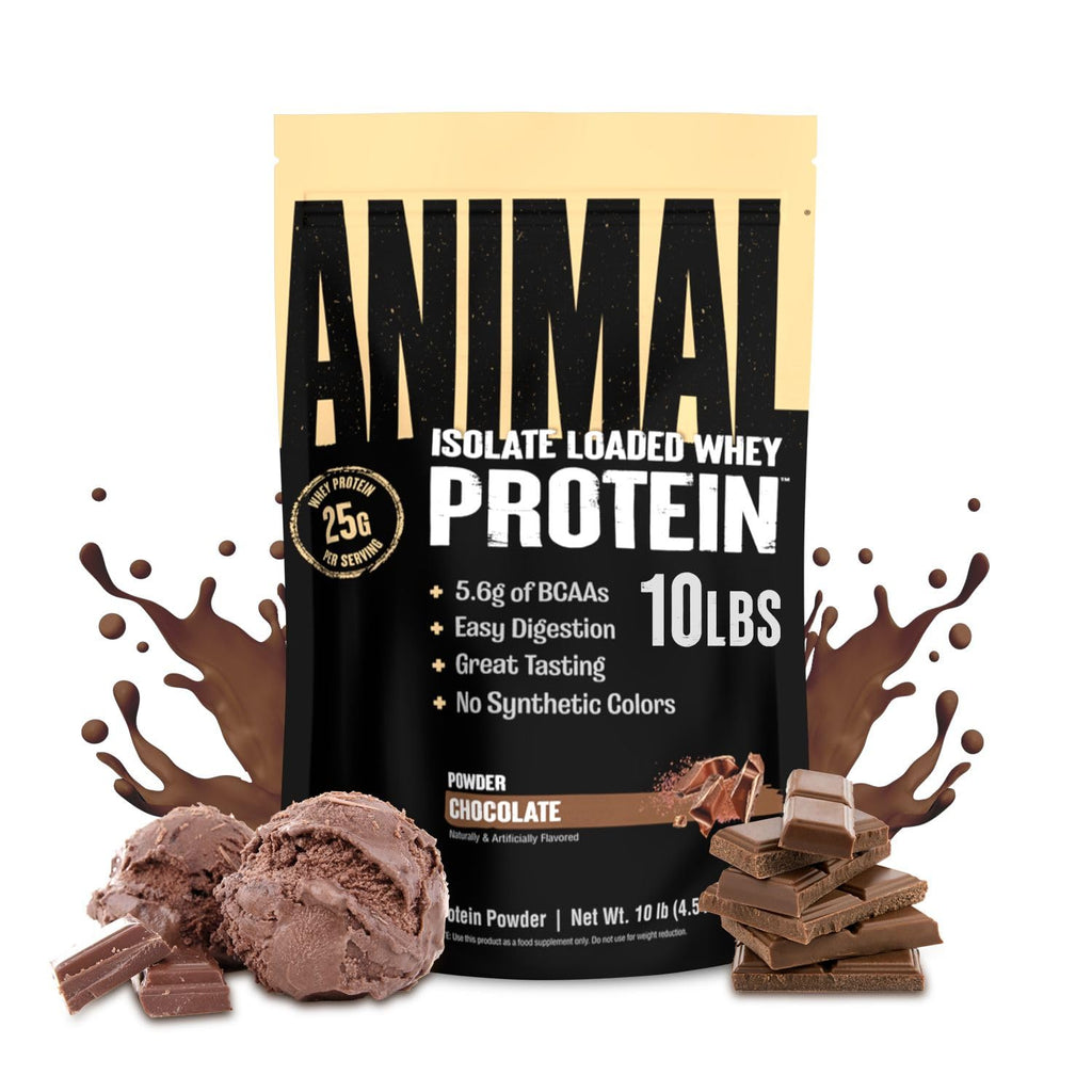 Whey Protein Isolate Chocolate 25g Protein Low Sugar 10 lb