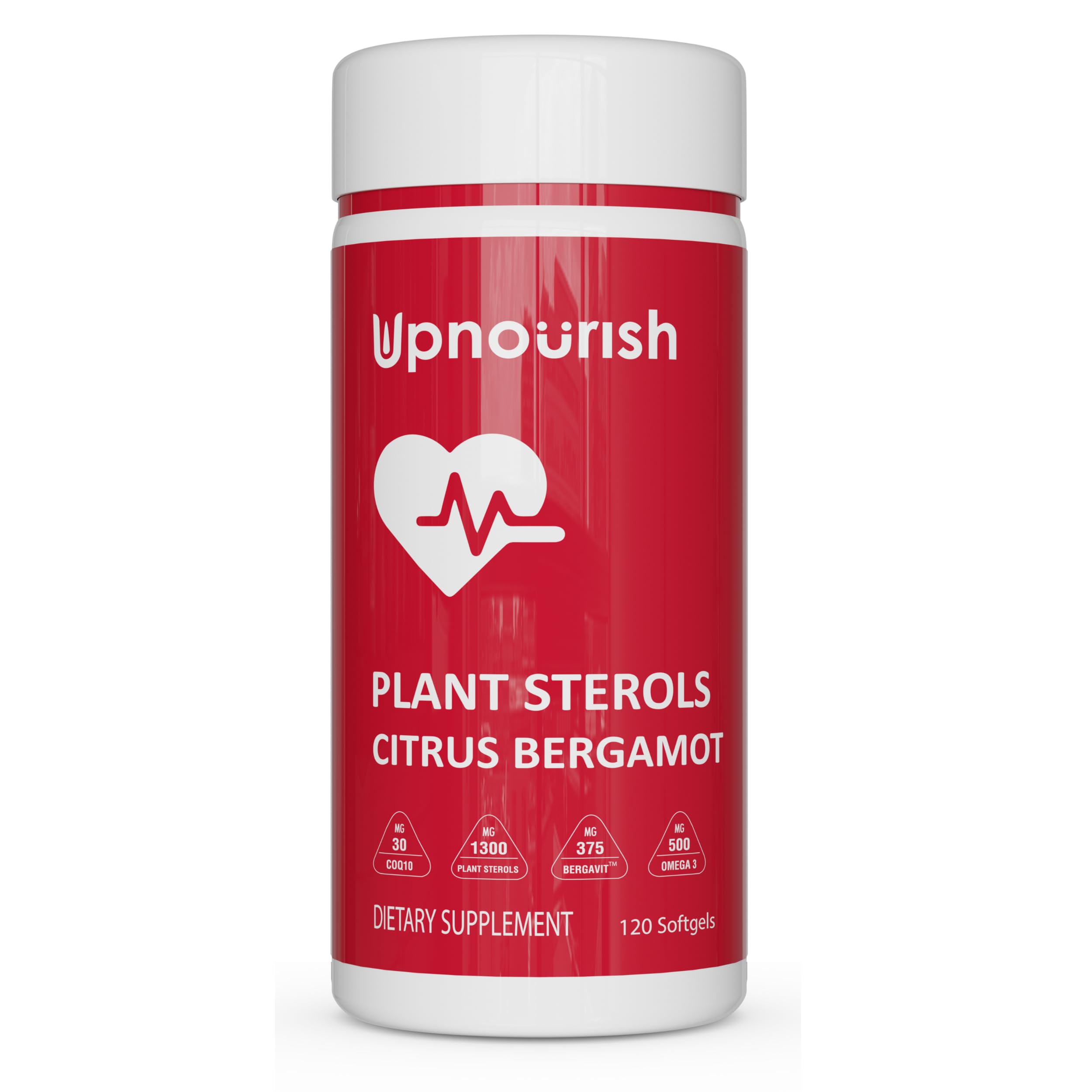 Plant Sterols & Bergamot Softgels for Cholesterol & Heart Support 120 Ct
