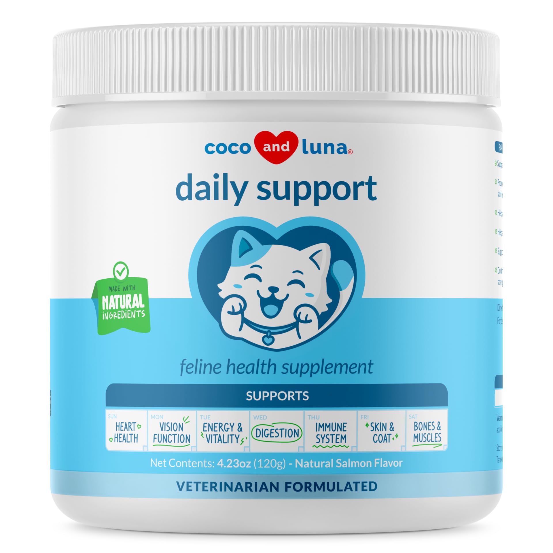 Daily Multivitamin Powder for Cats – L-Lysine, Taurine & Fish Oil 4oz
