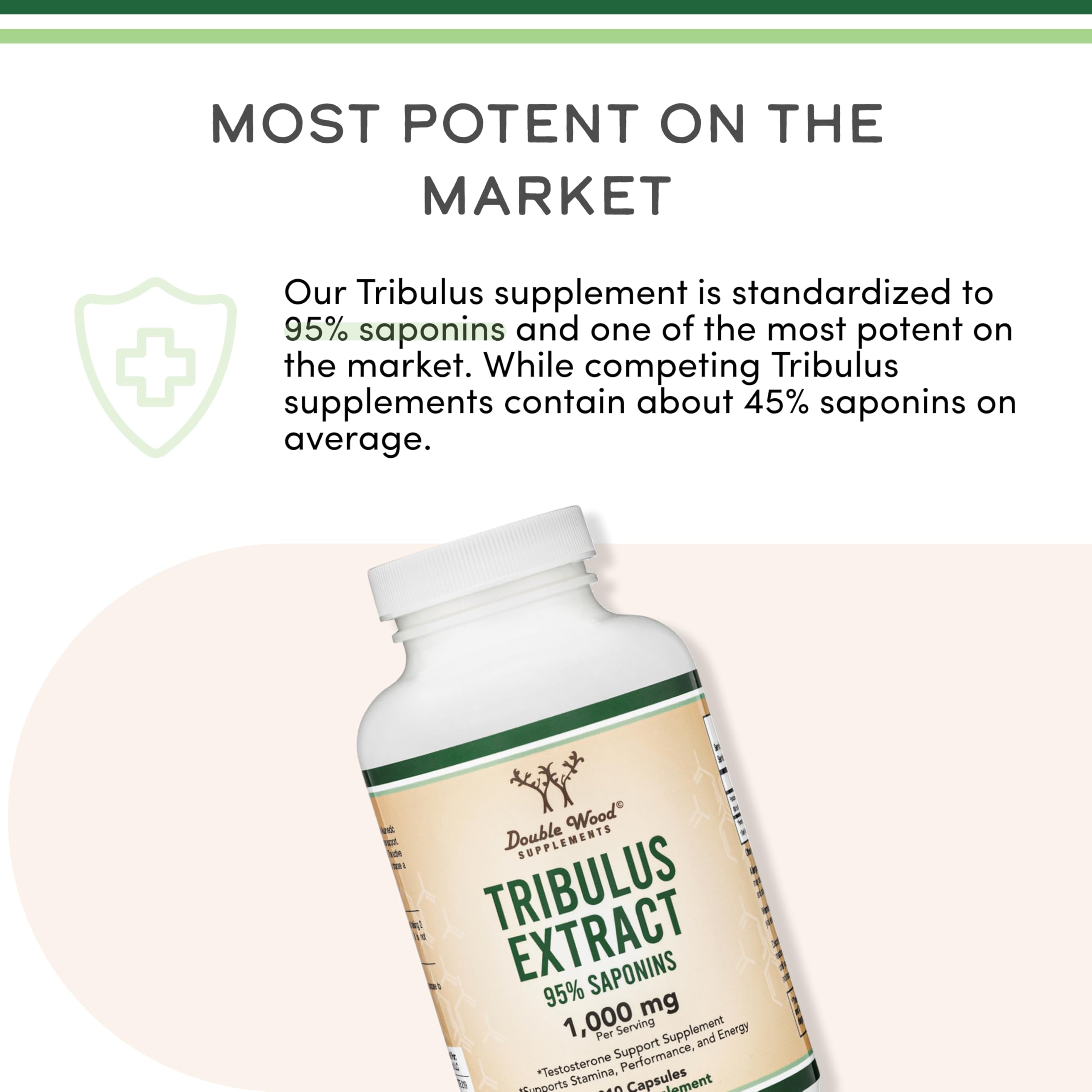 Tribulus Terrestris 1000 mg Capsules – Stamina & Energy, 210 Ct