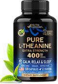 L-Theanine 400mg – Stress Relief & Sleep Support, 120 Capsules
