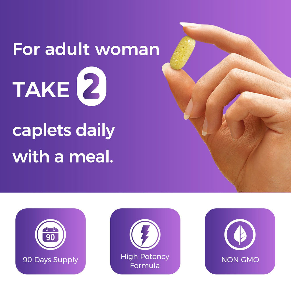 Women’s Multivitamin Collagen Iron Energy Support 180 Caplets