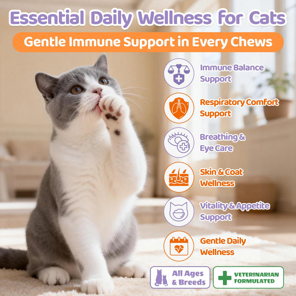 L-Lysine Immune Support Chews for Cats – Colostrum & Omega-3 500ct