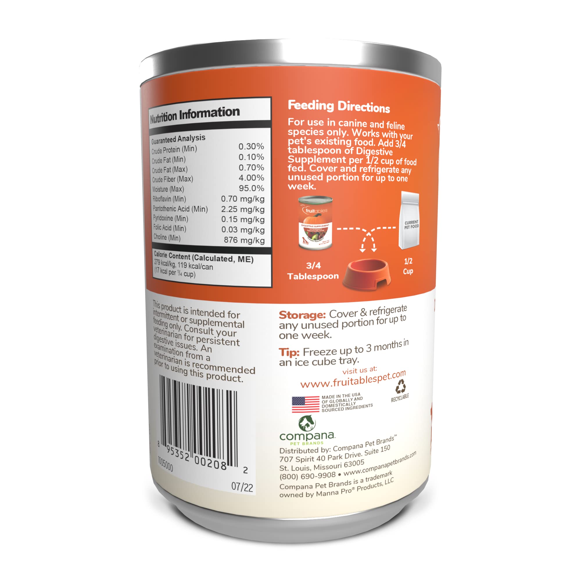 Pumpkin Digestive Fiber Supplement for Dogs – 15oz