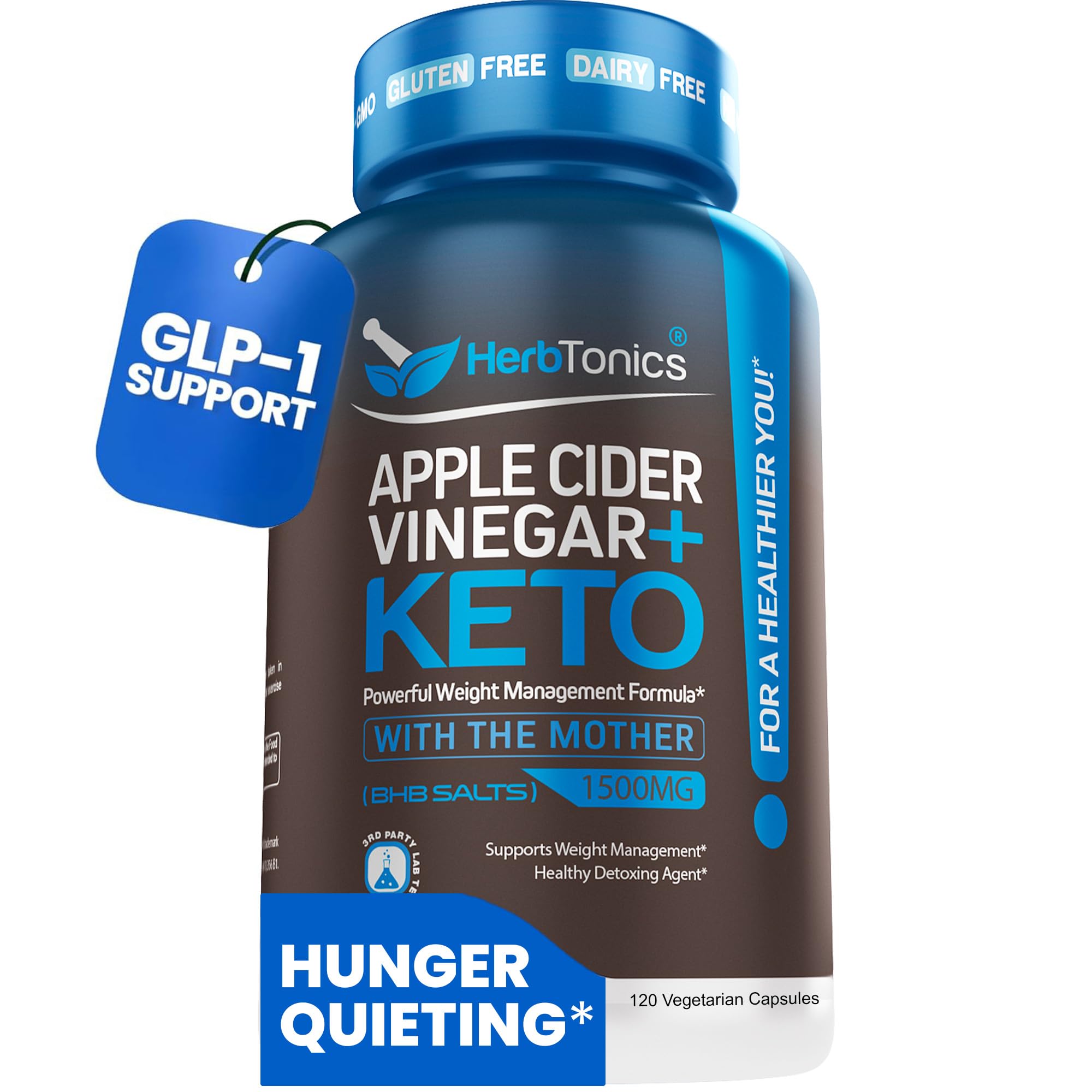 Apple Cider Vinegar Capsules with BHB for Appetite & Metabolism Support 120 Ct