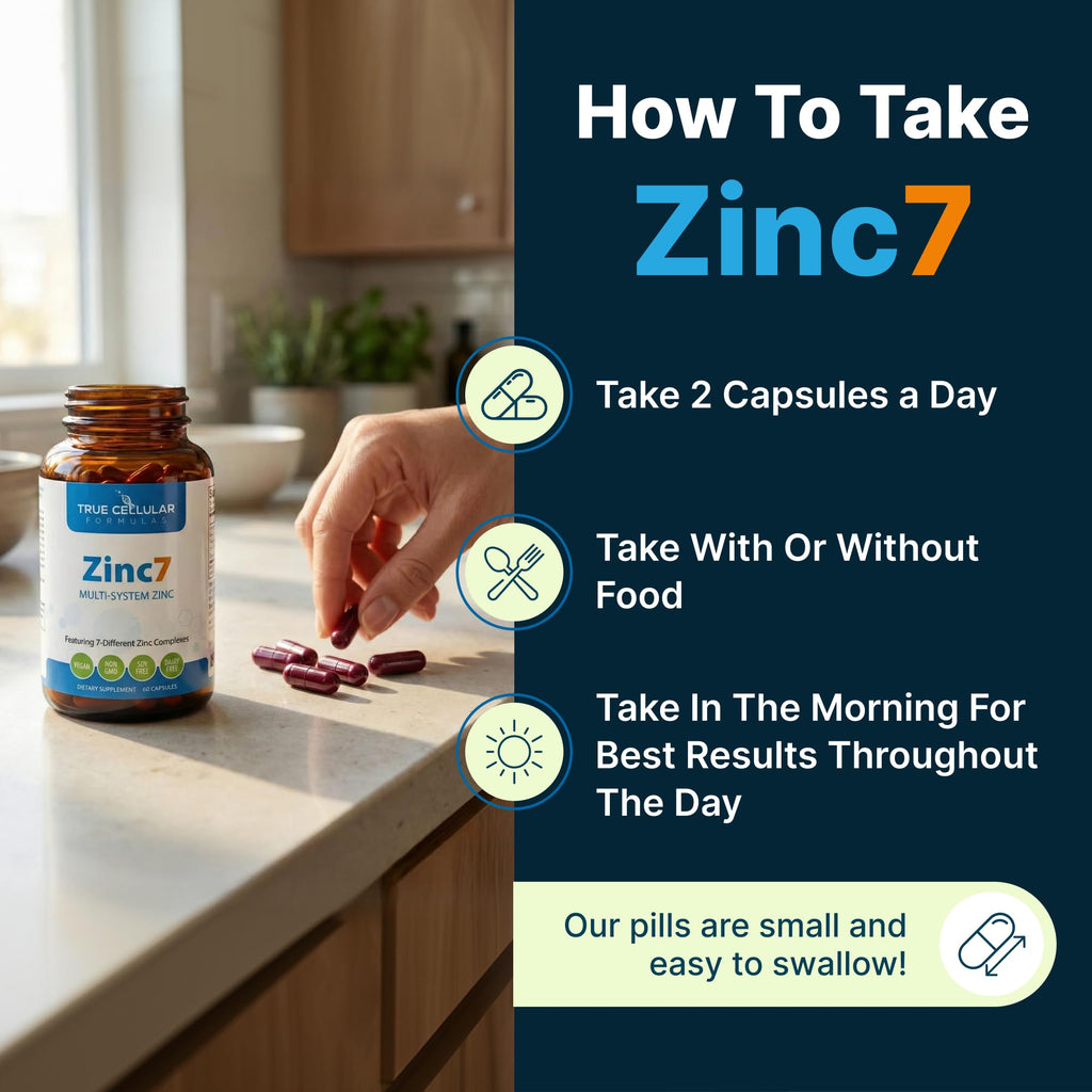 Zinc Complex 50mg Capsules for Immune, Sleep & Metabolism Support 60 Ct