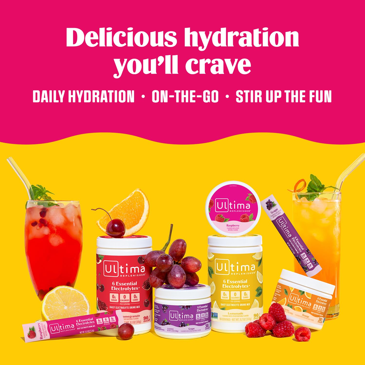 Electrolyte Powder Drink Mix – Sugar-Free Lemonade, 90 Servings