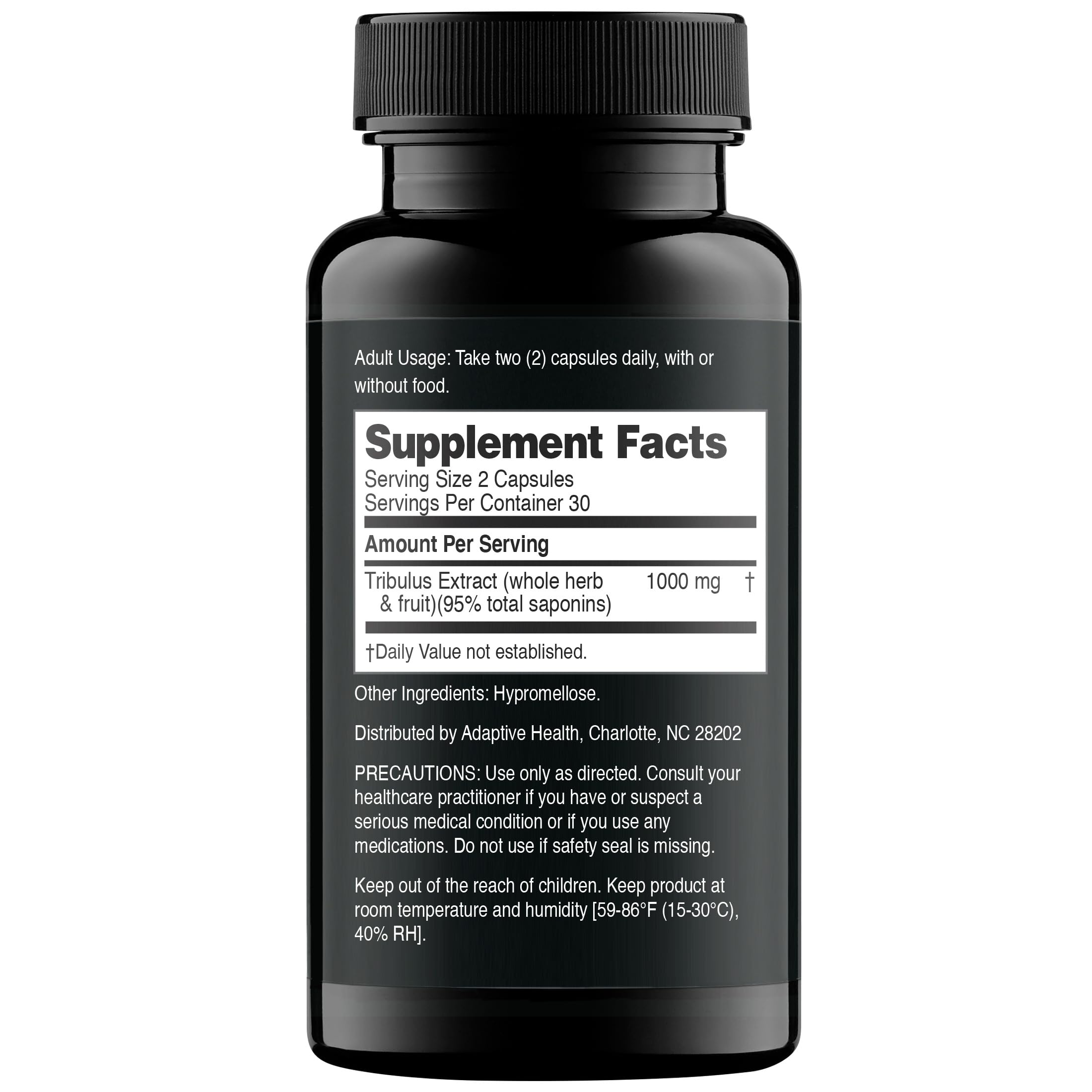 Tribulus Terrestris 1000 mg Capsules – Testosterone Support, 60 Ct