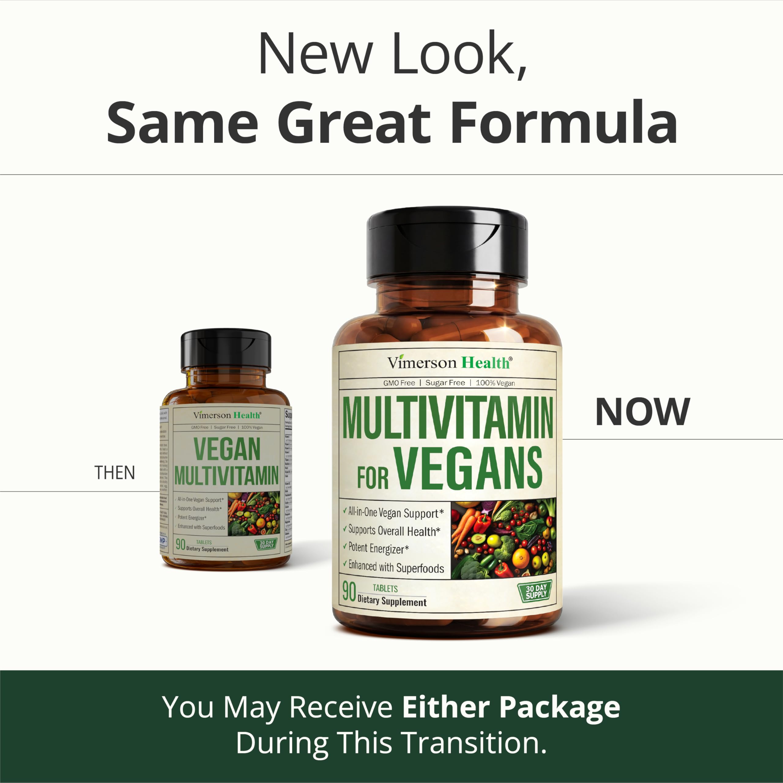 Vegan Multivitamin Men Women Energy Immune Support 90 Tablets