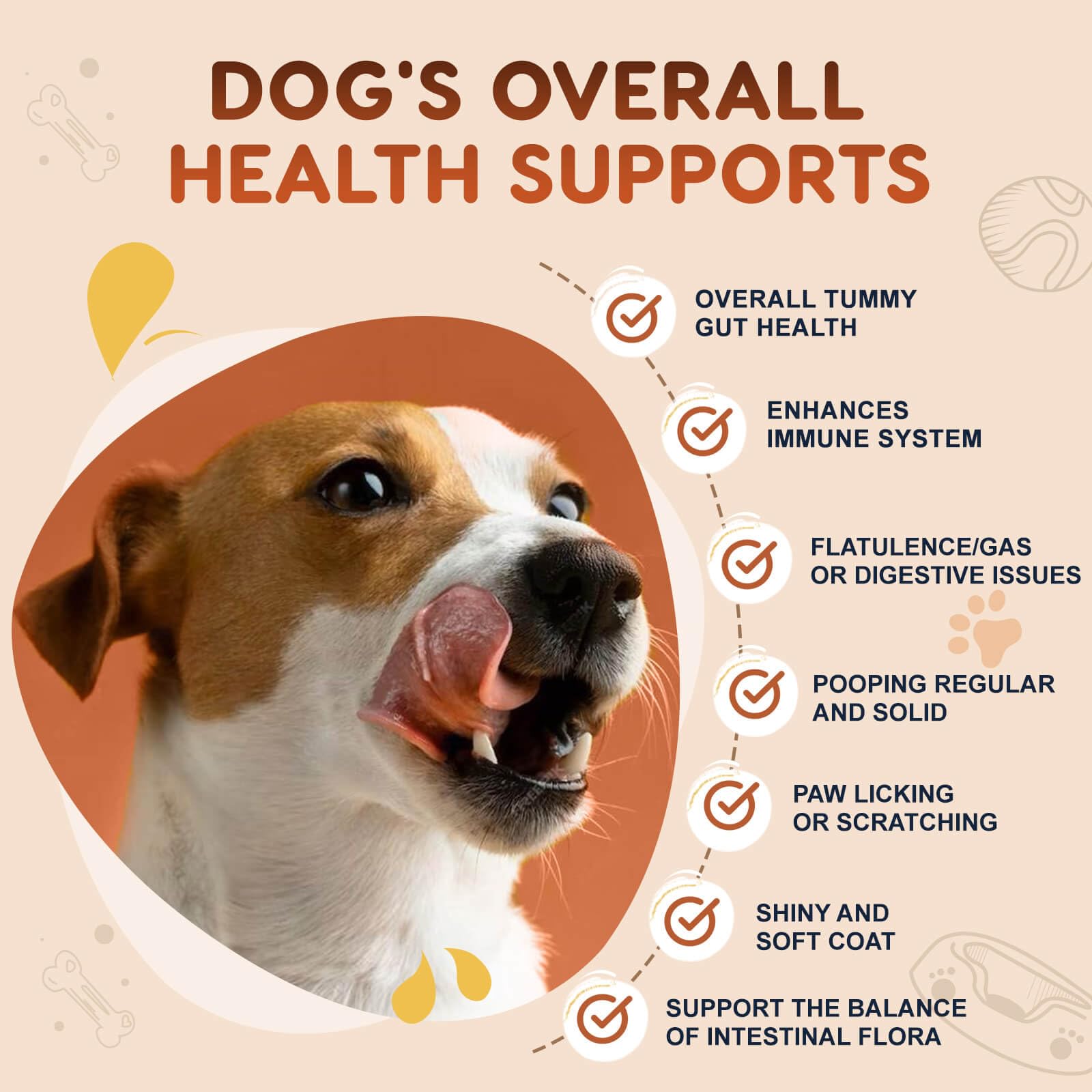 Probiotic Soft Chews for Dogs – Pumpkin & Fish Oil 120ct