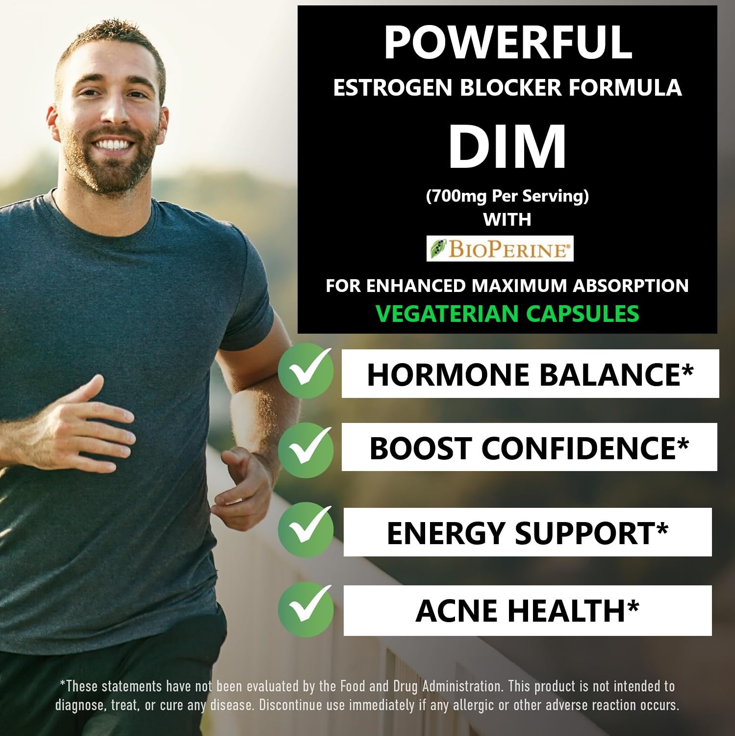 DIM 700 mg Estrogen Blocker – Hormone Balance Support, 60 Ct