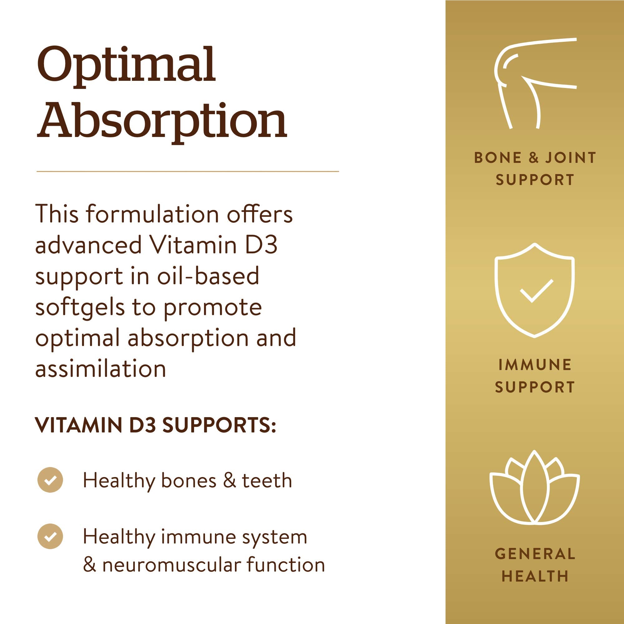 Vitamin D3 10000 IU Softgels – Bone & Immune Support, 180 Ct