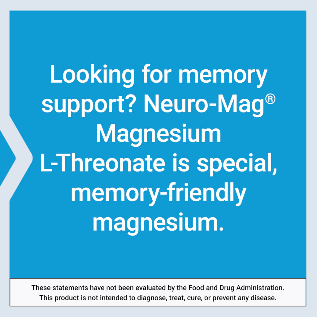 Magnesium L-Threonate Neuro-Mag – Memory & Brain Support, 90 Caps