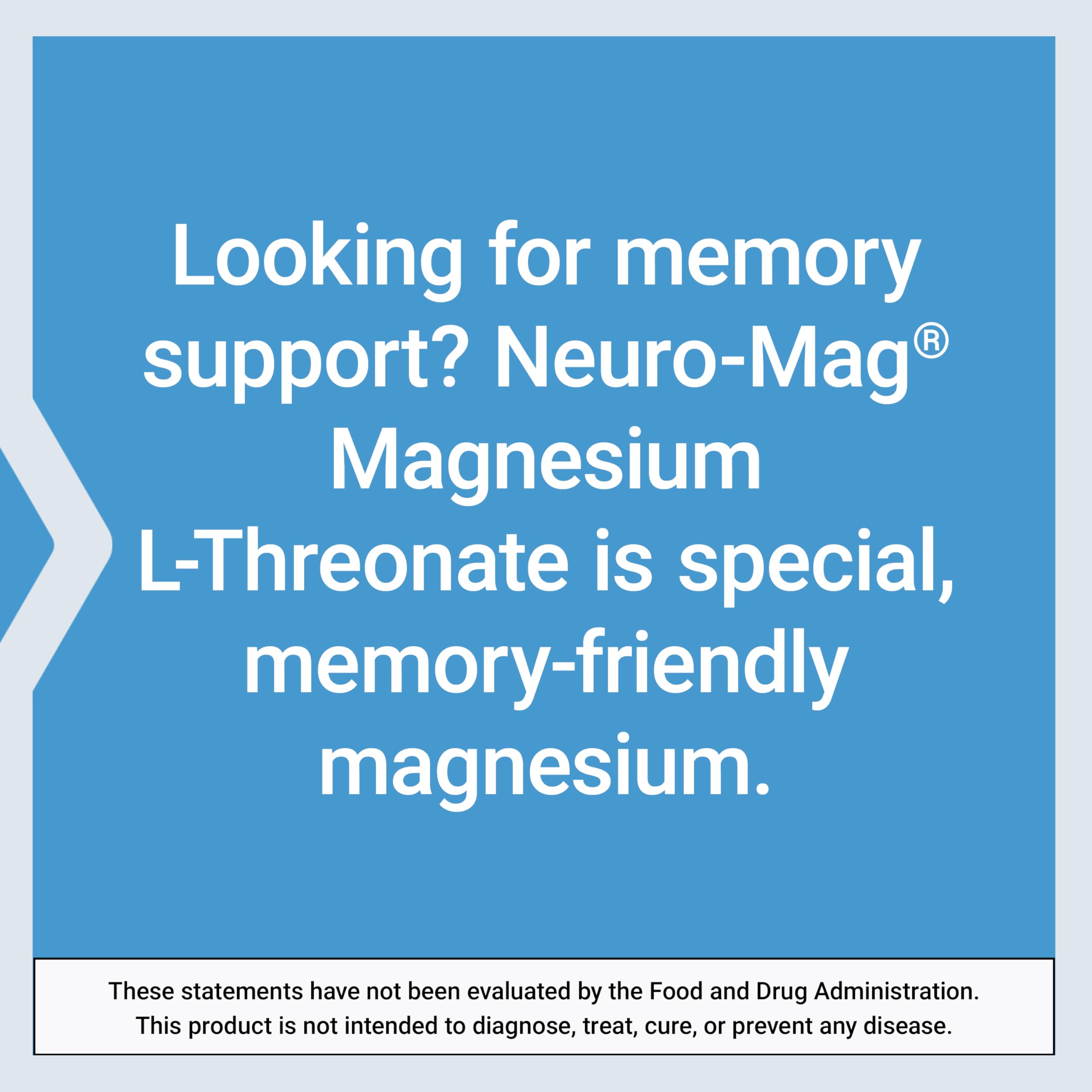 Magnesium L-Threonate Neuro-Mag – Memory & Brain Support, 90 Caps