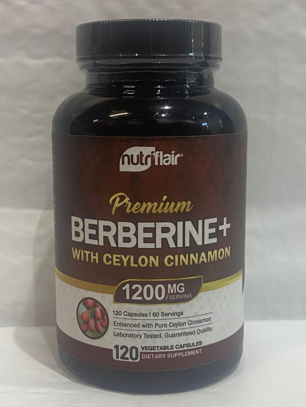 Berberine HCL 1200mg with Ceylon Cinnamon – 120 Capsules