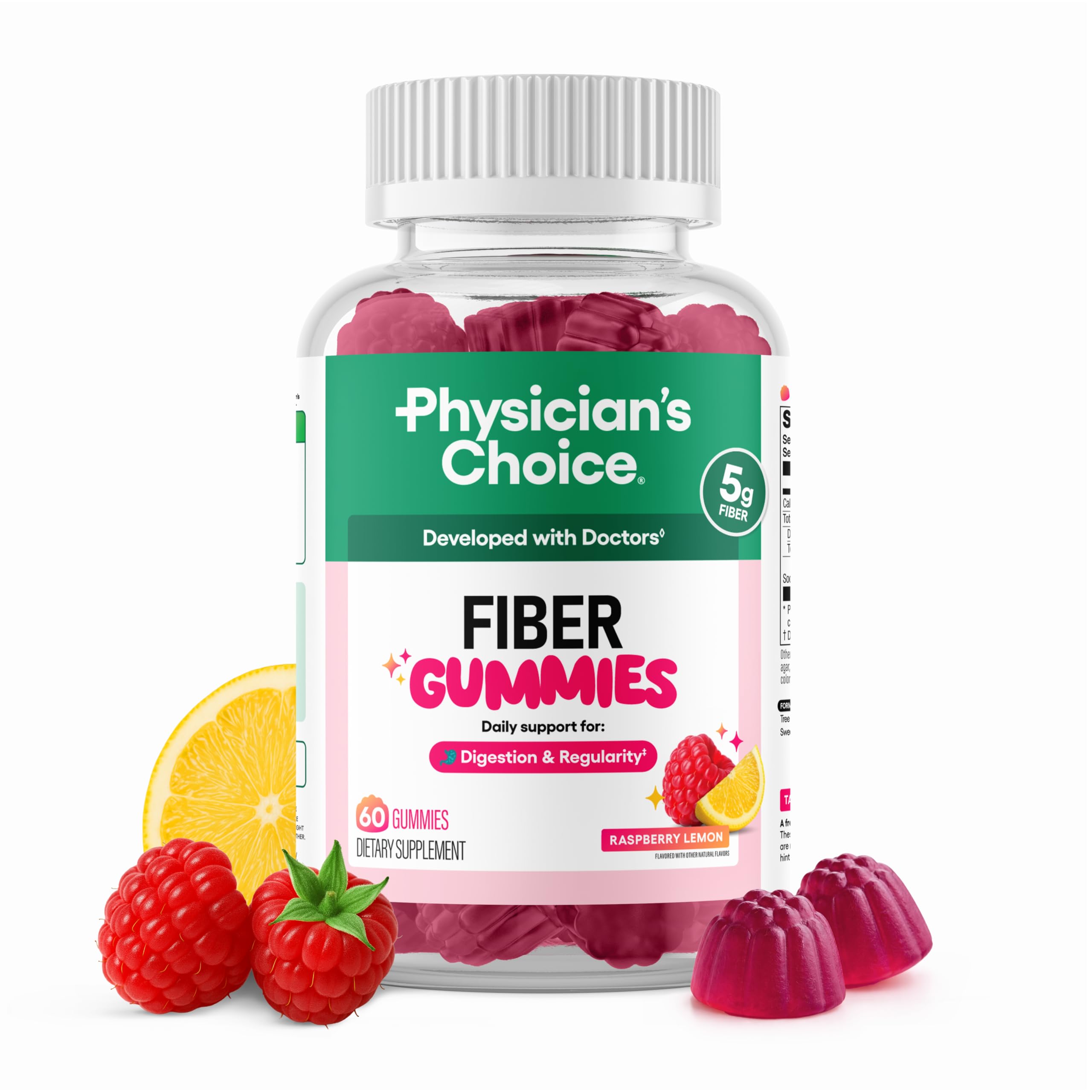 Prebiotic Fiber Gummies – Digestive Health & Regularity, 60 Count