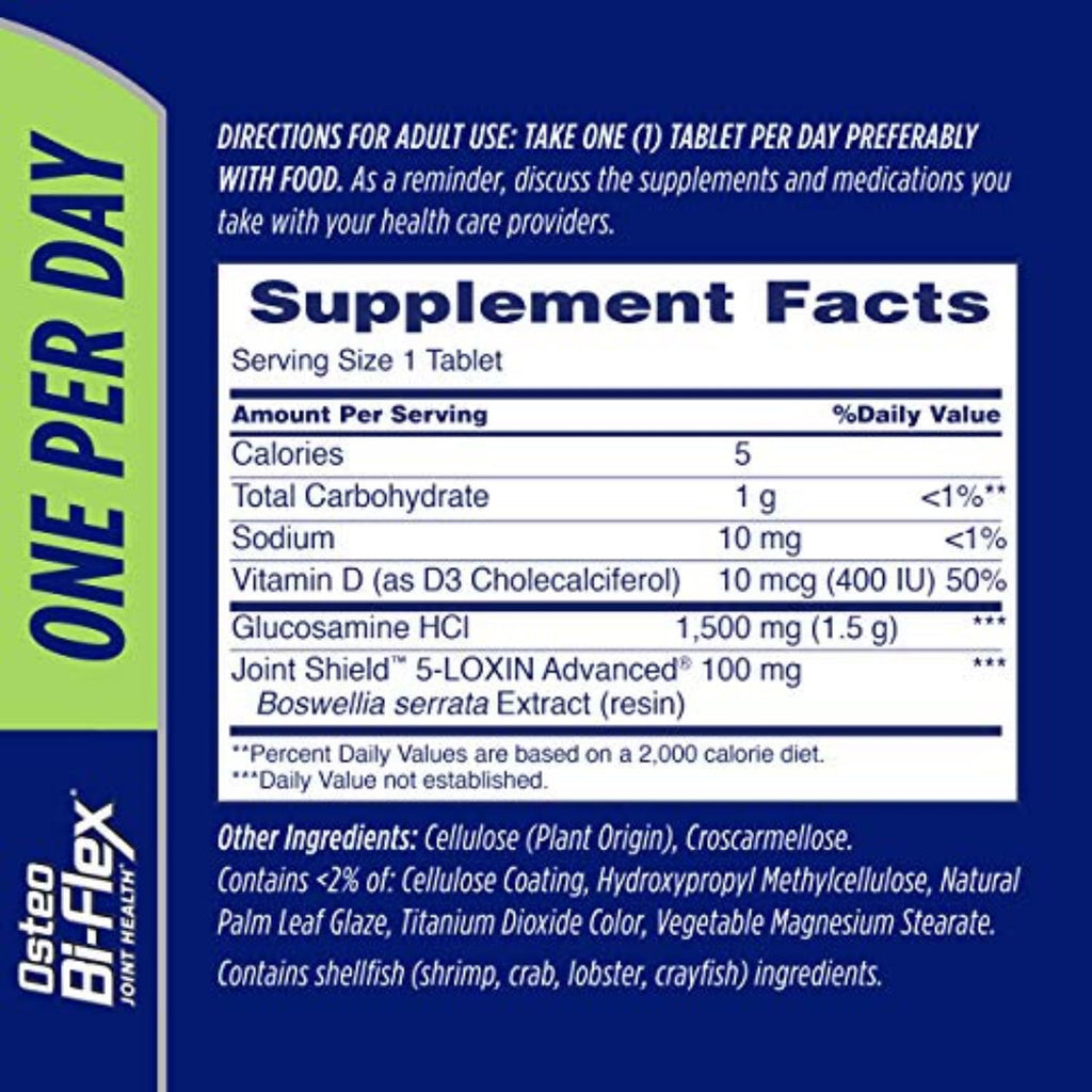 Glucosamine with Vitamin D Tablets for Joint & Bone Support 130 Ct