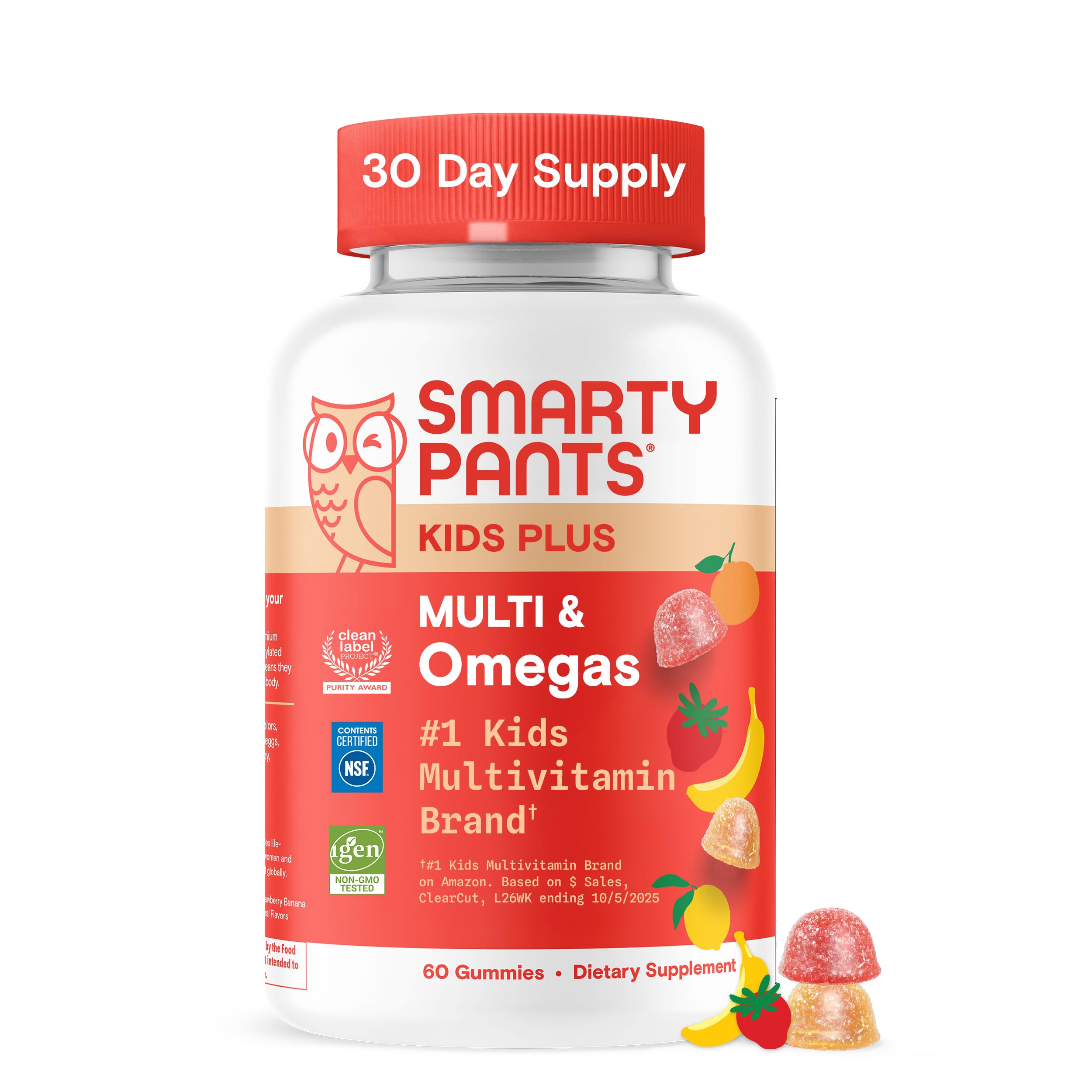 Kids Multivitamin Gummies with Omega 3 DHA 60 Count