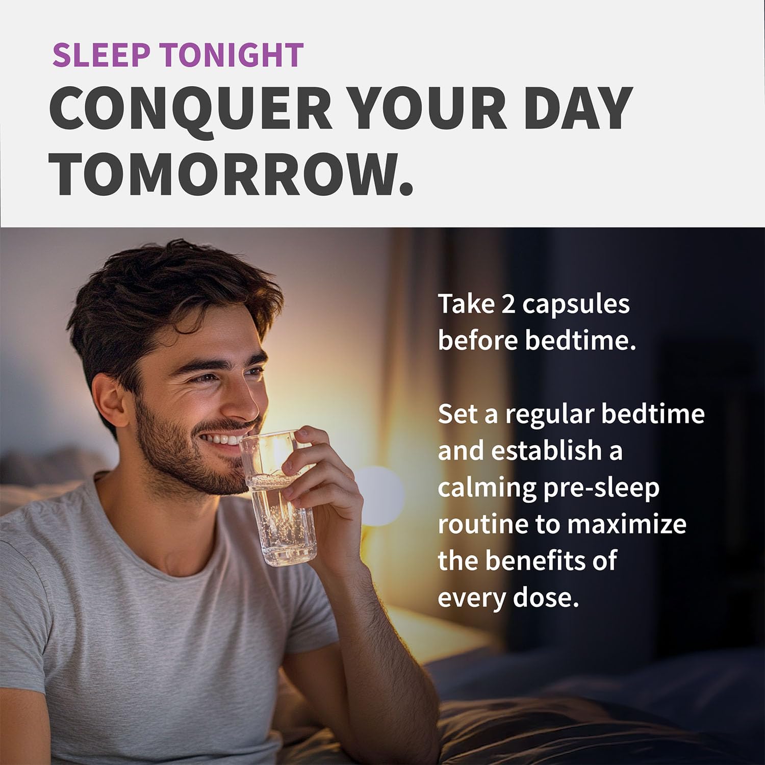 Melatonin Sleep Capsules with Magnesium, Ashwagandha & GABA 90 Count