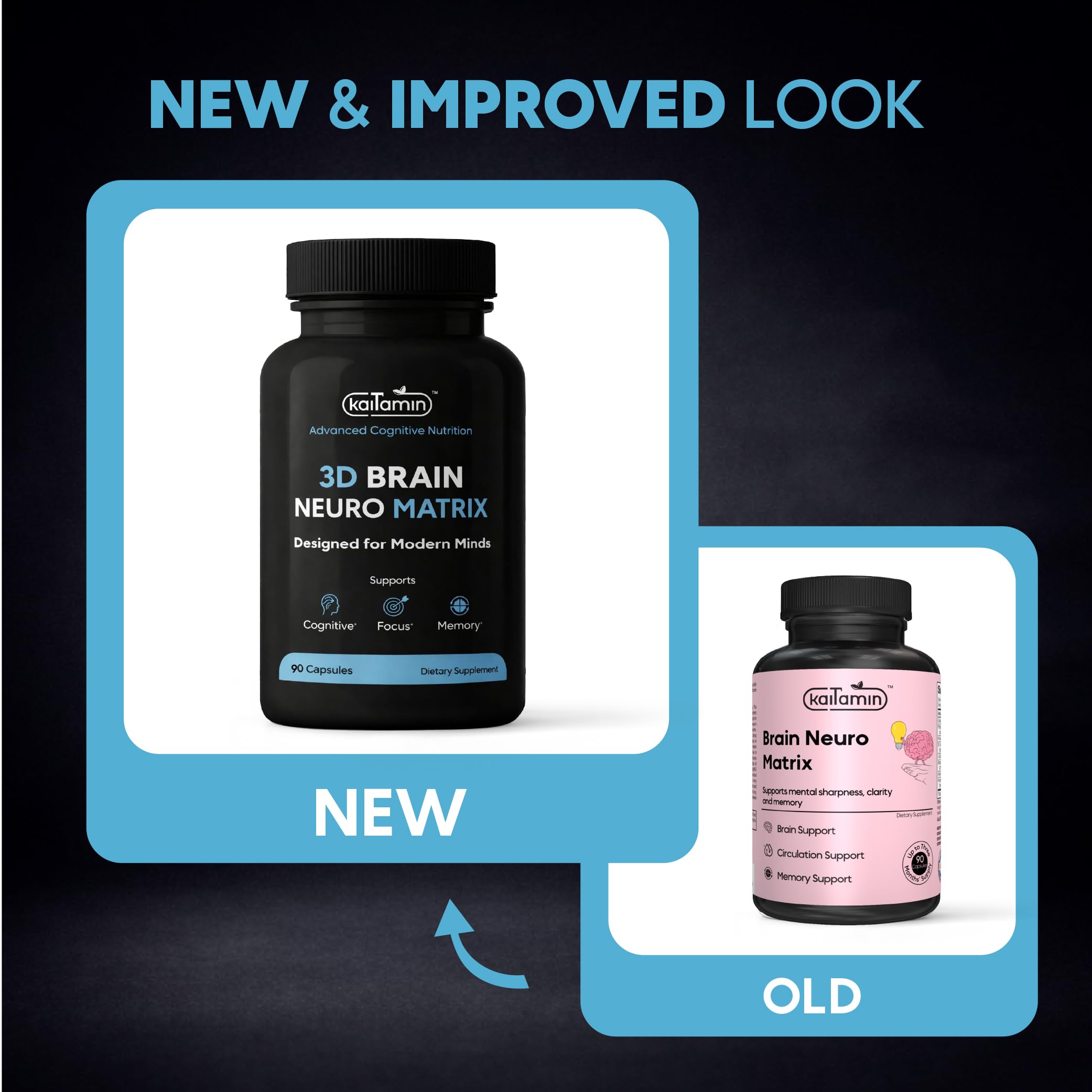 Nootropic Brain Supplement with Ginkgo & Huperzine for Memory & Focus Support
