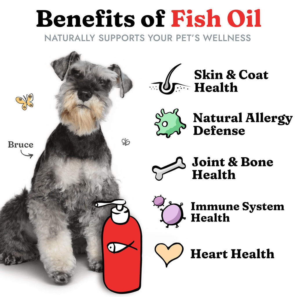 Omega-3 Fish Oil for Dogs – Skin, Coat & Allergy Support 64oz