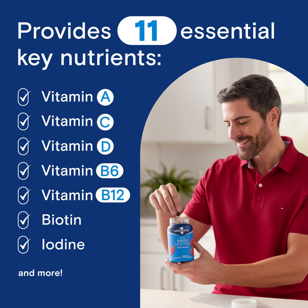 Men’s Multivitamin Gummies Daily Essentials Zinc 120 Count
