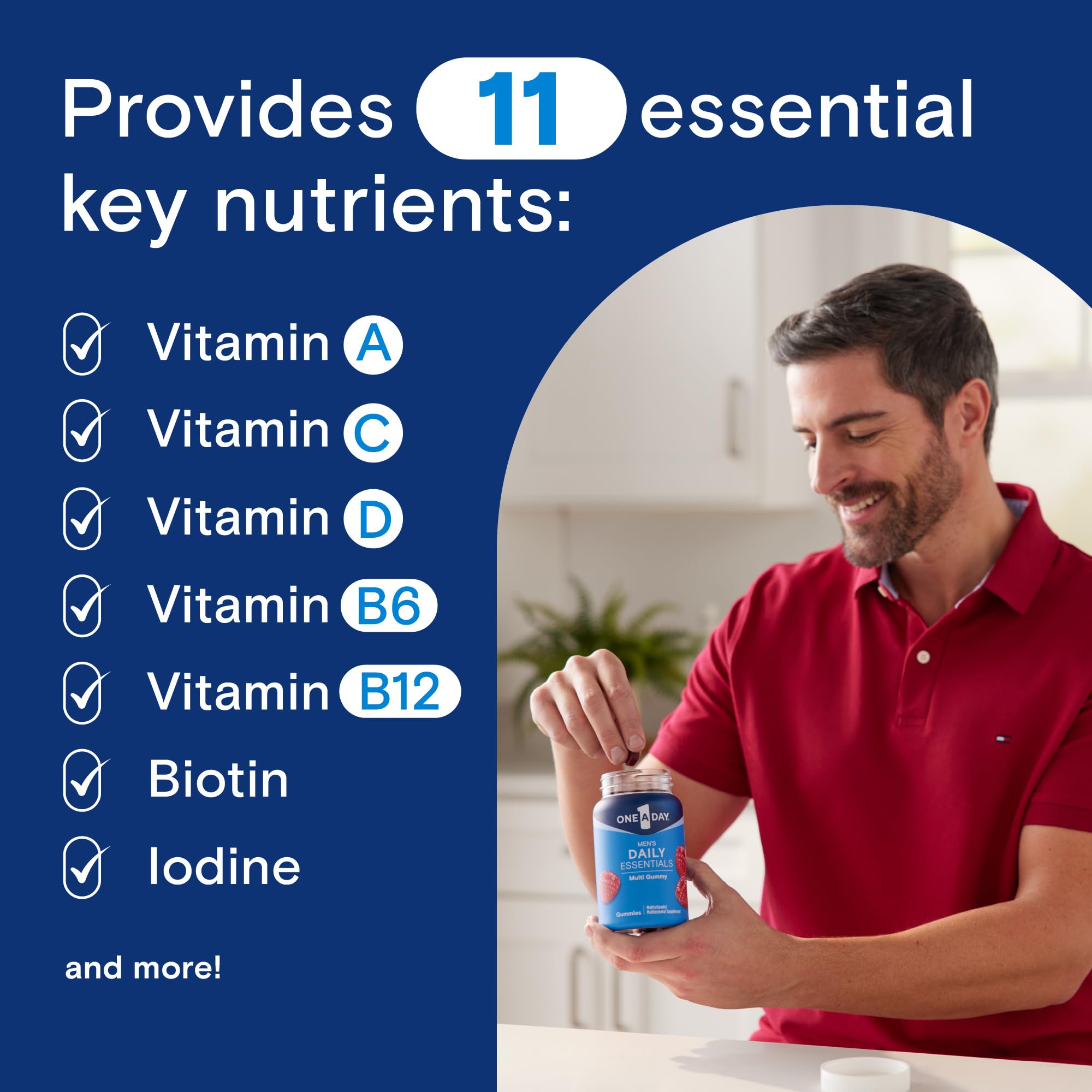 Men’s Multivitamin Gummies Daily Essentials Zinc 120 Count
