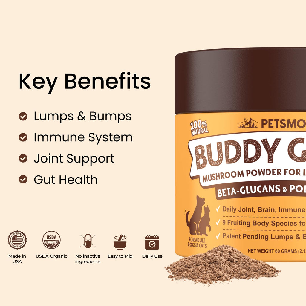9-Mushroom Blend Powder for Dogs & Cats – Immune & Lump Support