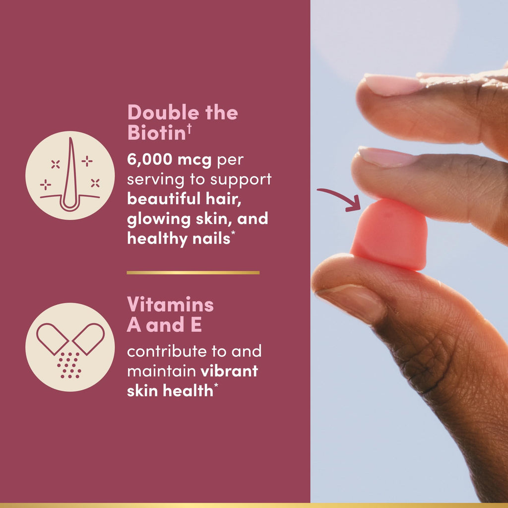 Hair Skin Nails Gummies Biotin Vegetarian 200 Count