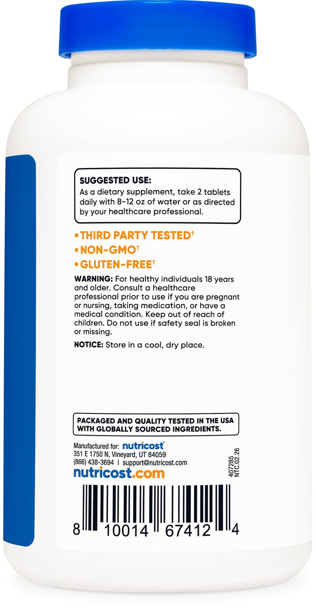 MSM 2000mg Tablets for Joint Health, Mobility & Recovery Support 240 Ct