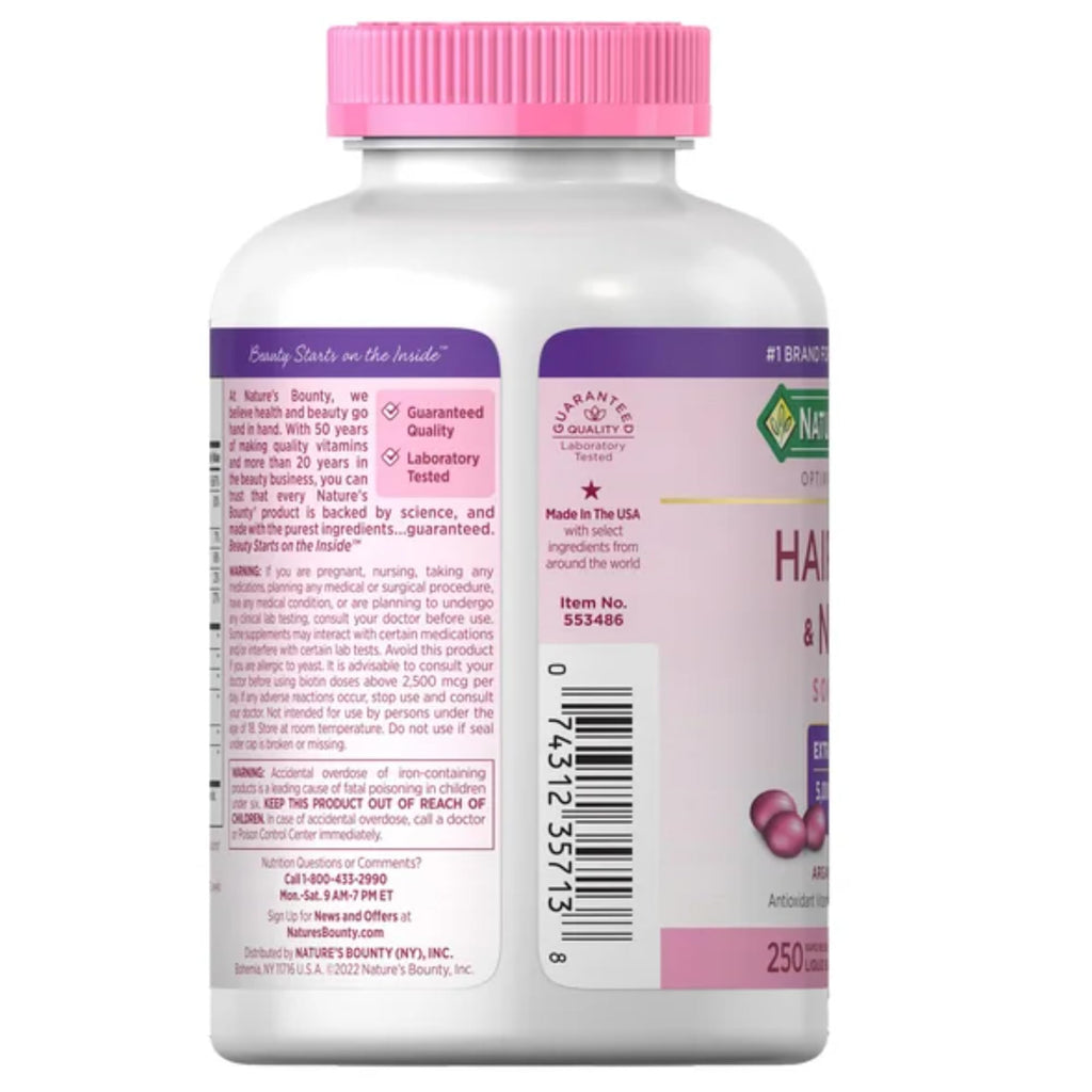 Hair Skin Nails Vitamins Biotin 5000mcg 250 Tablets