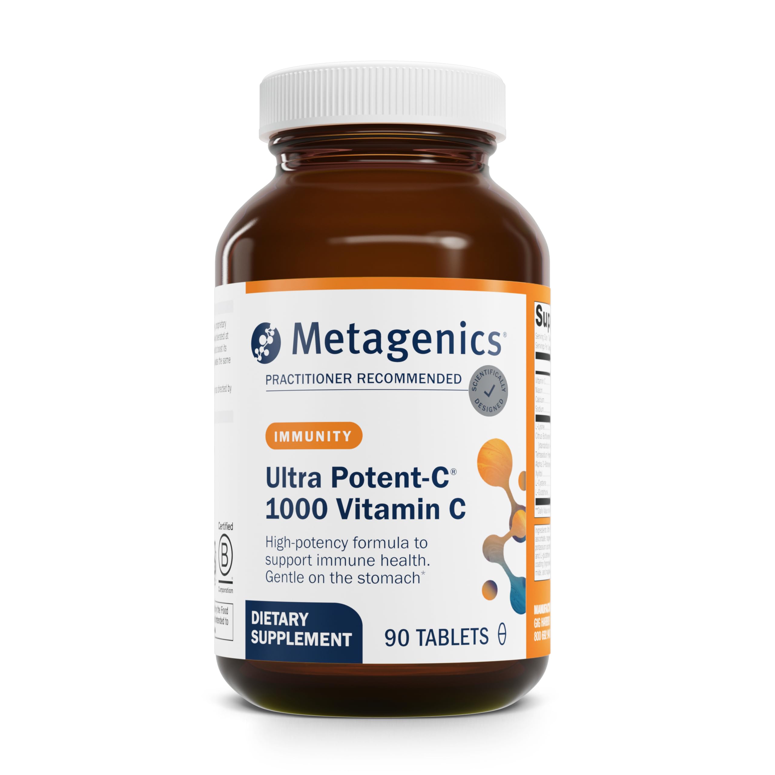 Vitamin C 1000mg Tablets for Immune Support & Antioxidant Protection 90 Ct