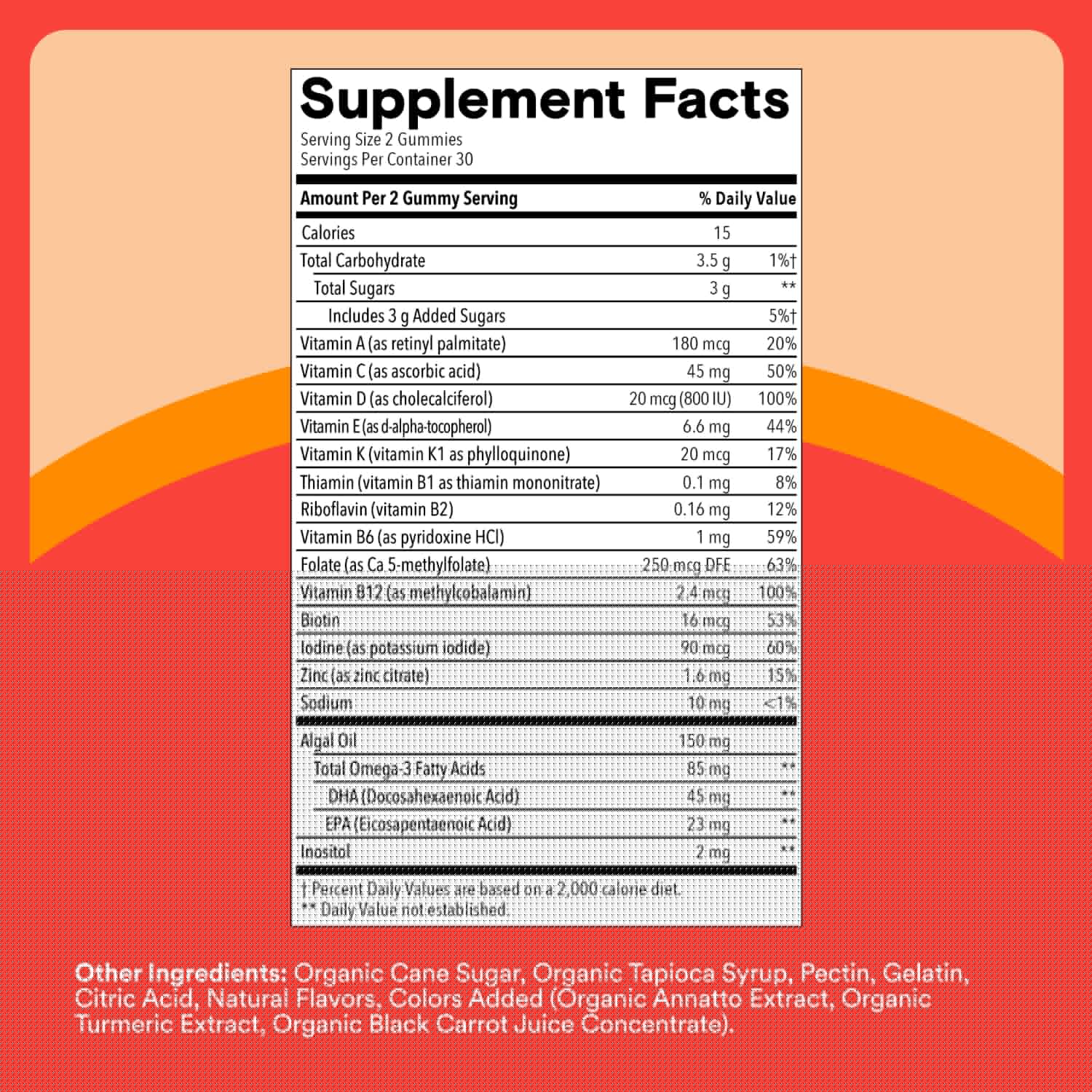Kids Multivitamin Gummies with Omega 3 DHA 60 Count